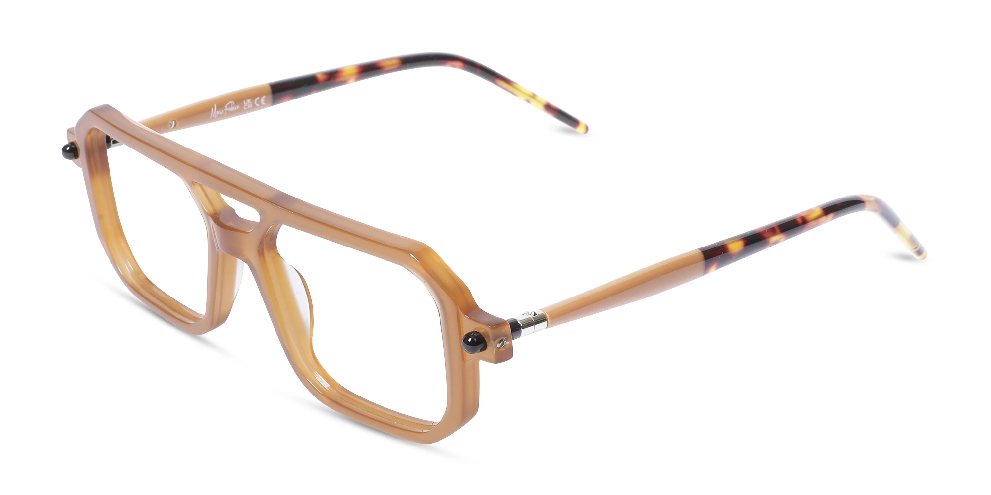 Orange Rectangle Glasses 3