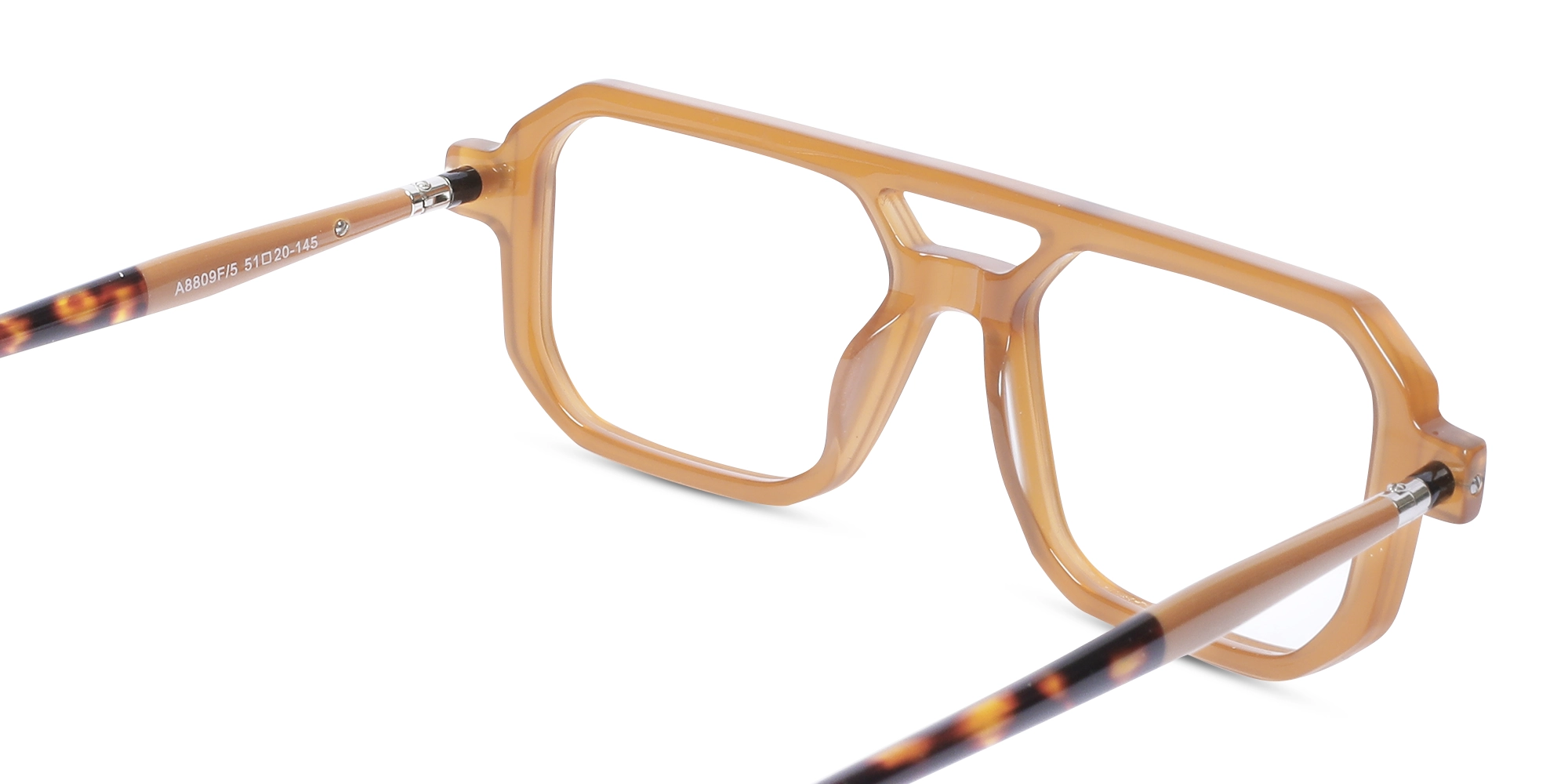 Orange Rectangle Glasses 5