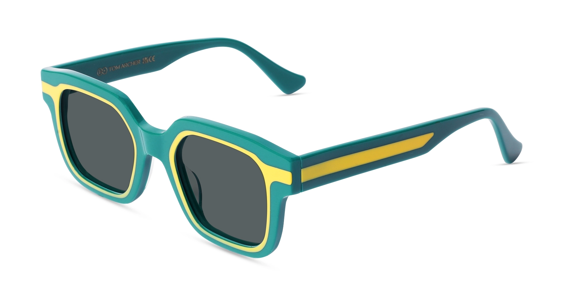 Dark Grey Solid Tint Square Sunglasses Dark Grey Solid Tint Square Sunglasses