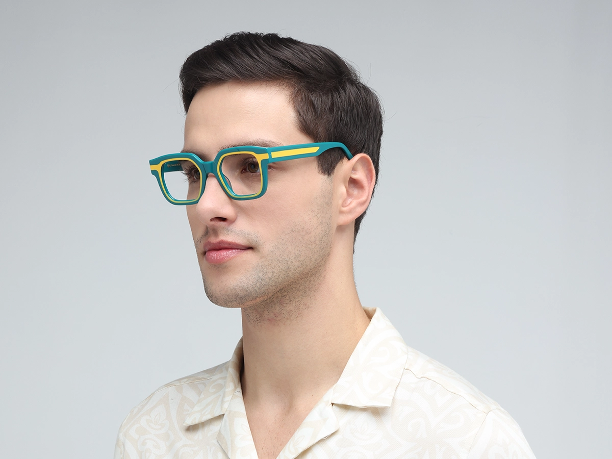 Green Thick Glasses-42