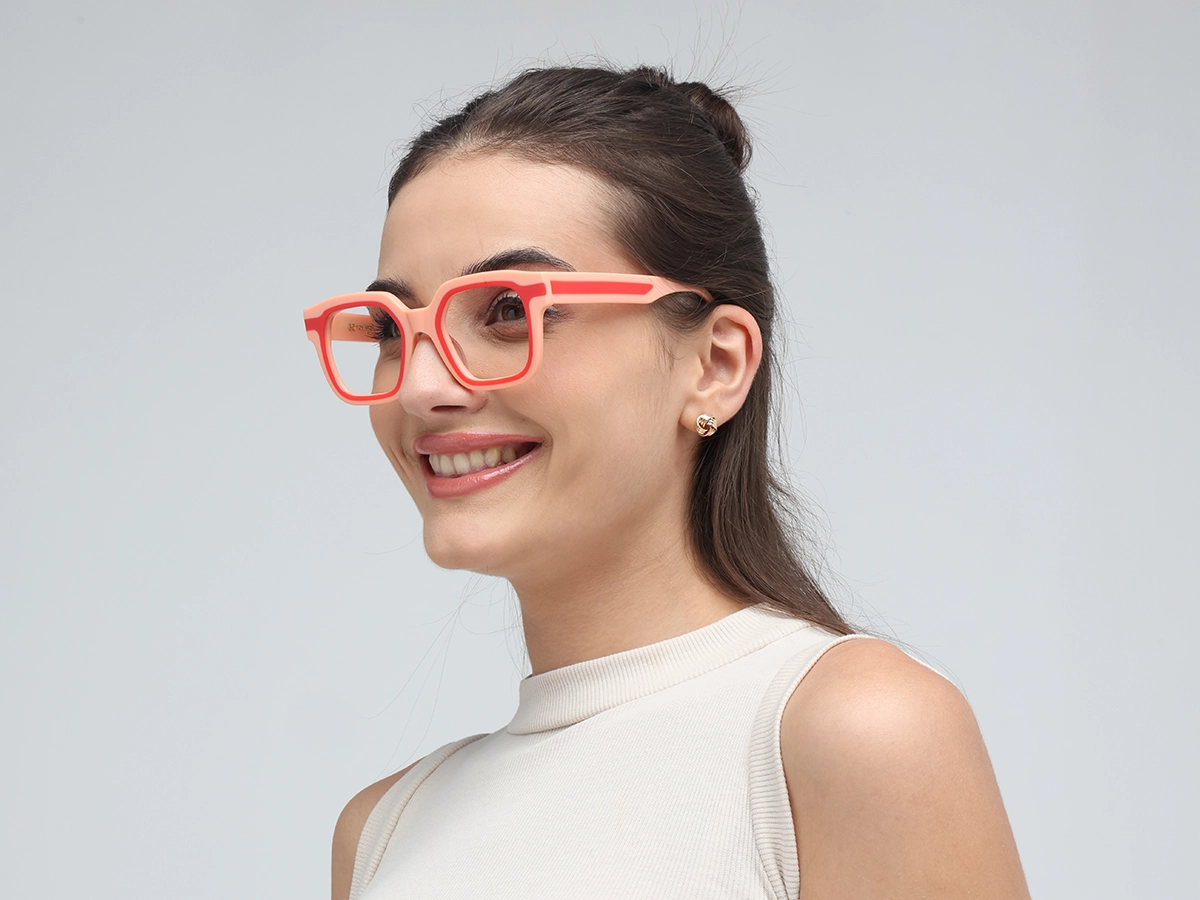 Peach Funky Glasses-52