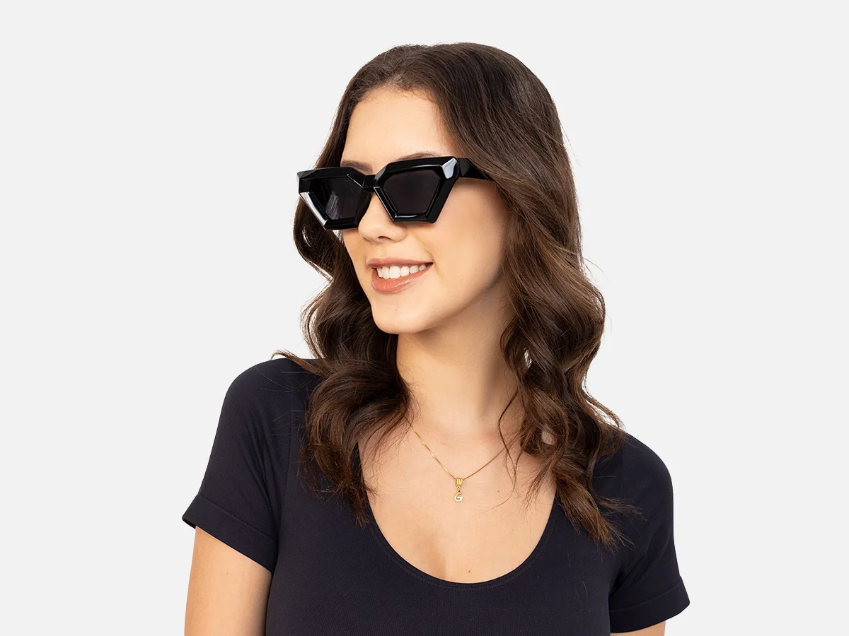 Black Cat Eye Sunglasses-52