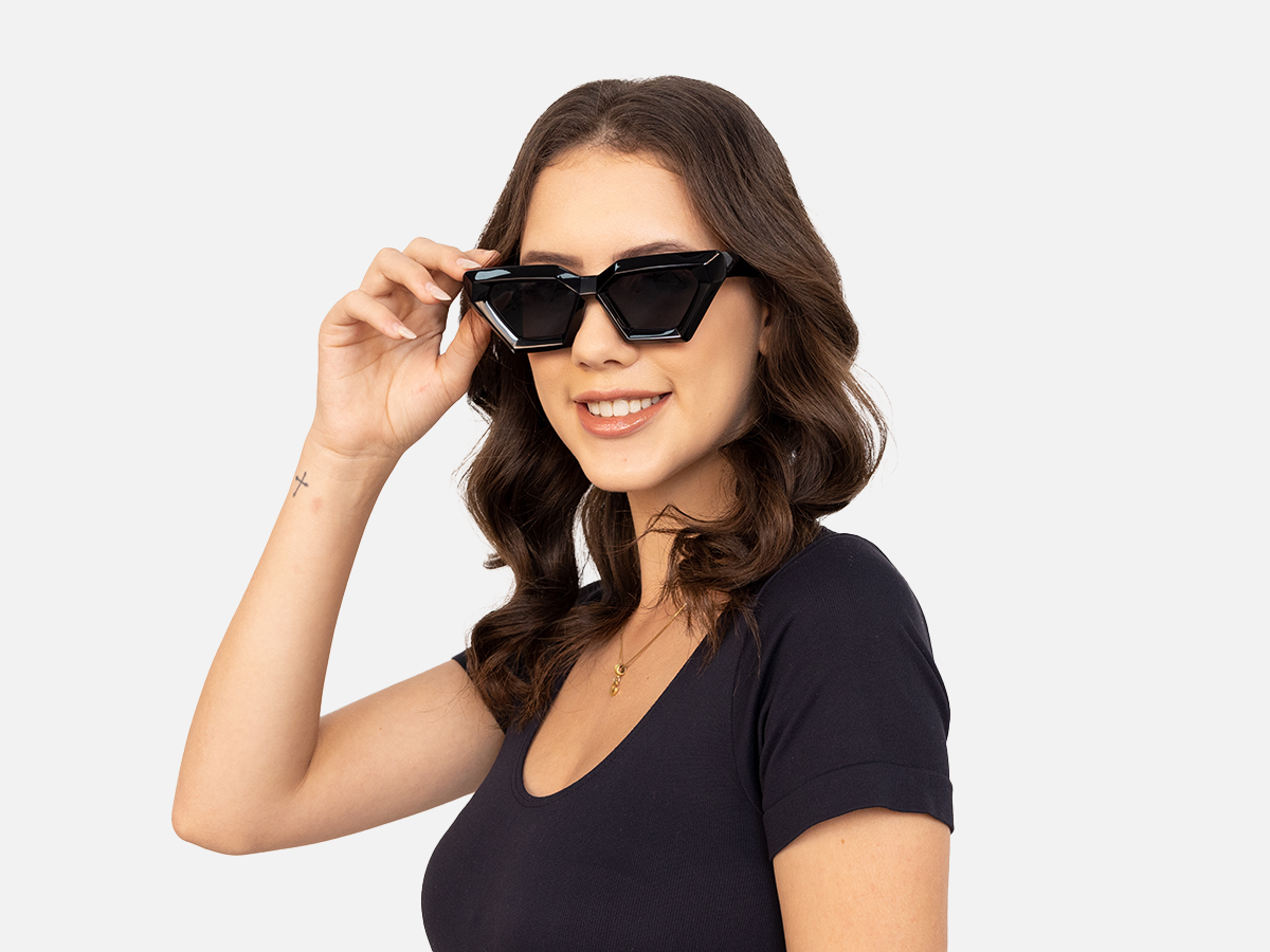 Black Cat Eye Sunglasses-54