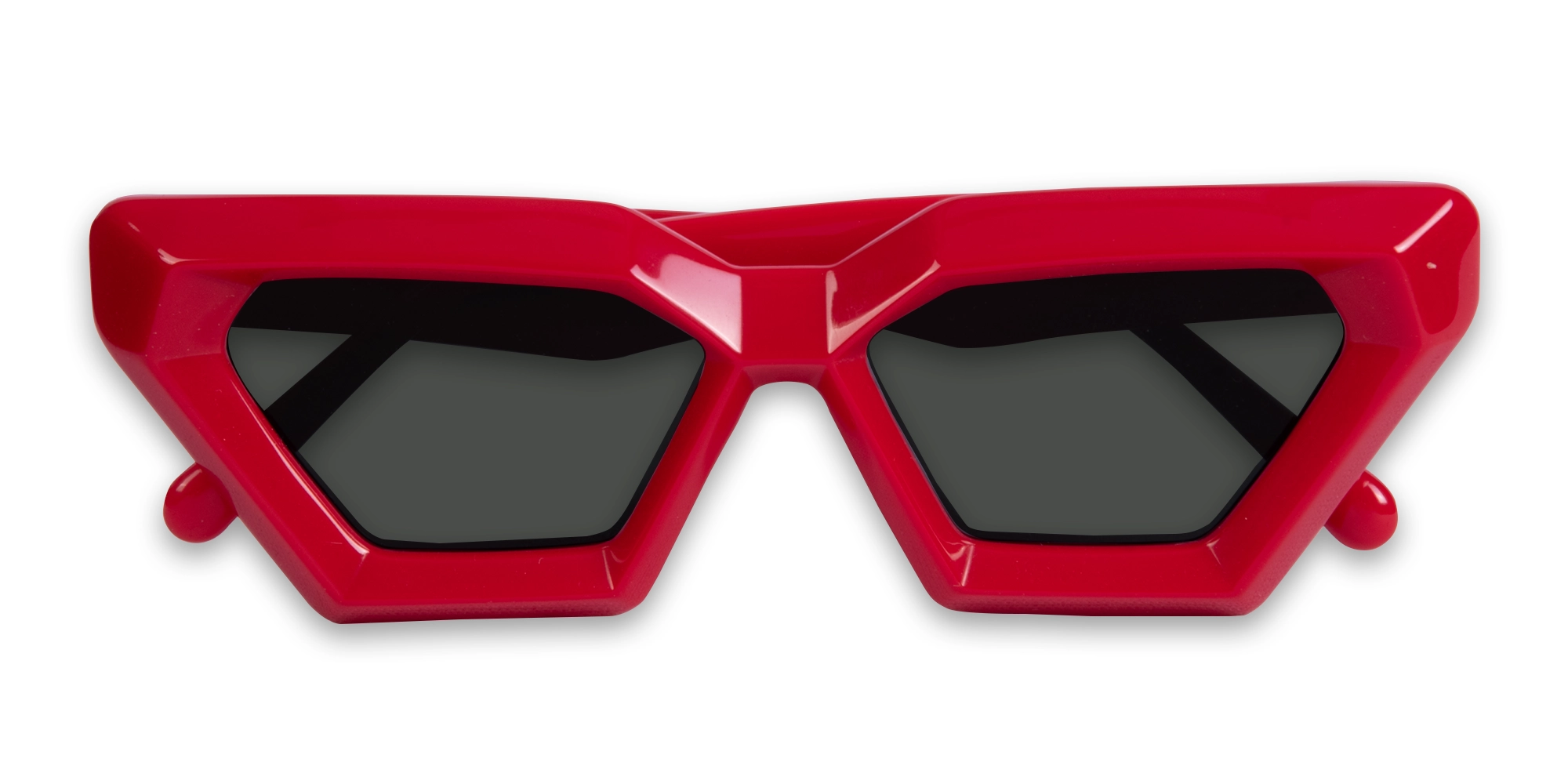 Red Cat Eye Sunglasses Frames-6