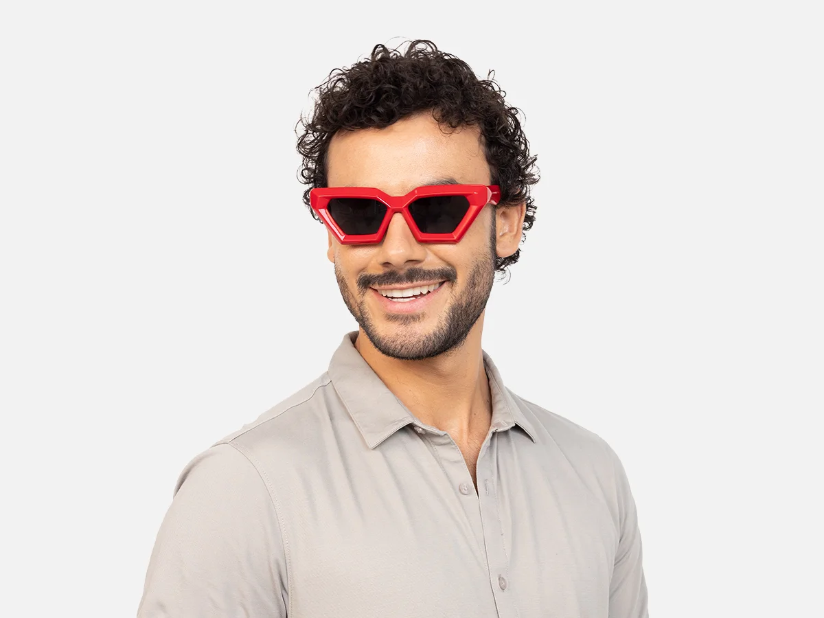 Red Cat Eye Sunglasses Frames-42