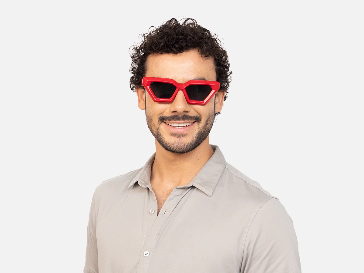 Red Cat Eye Sunglasses Frames-41