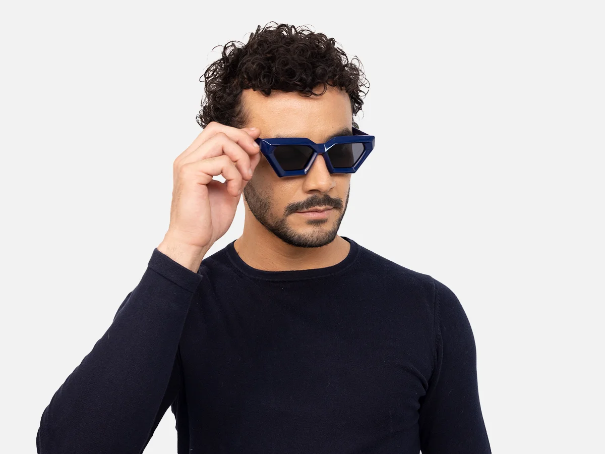 Blue Cateye Sunglasses-44