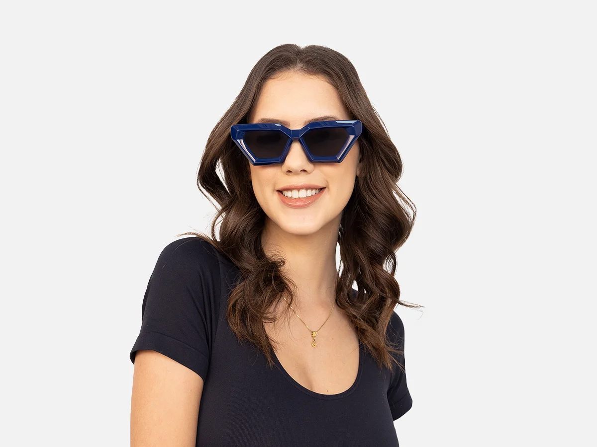 Blue Cateye Sunglasses-51