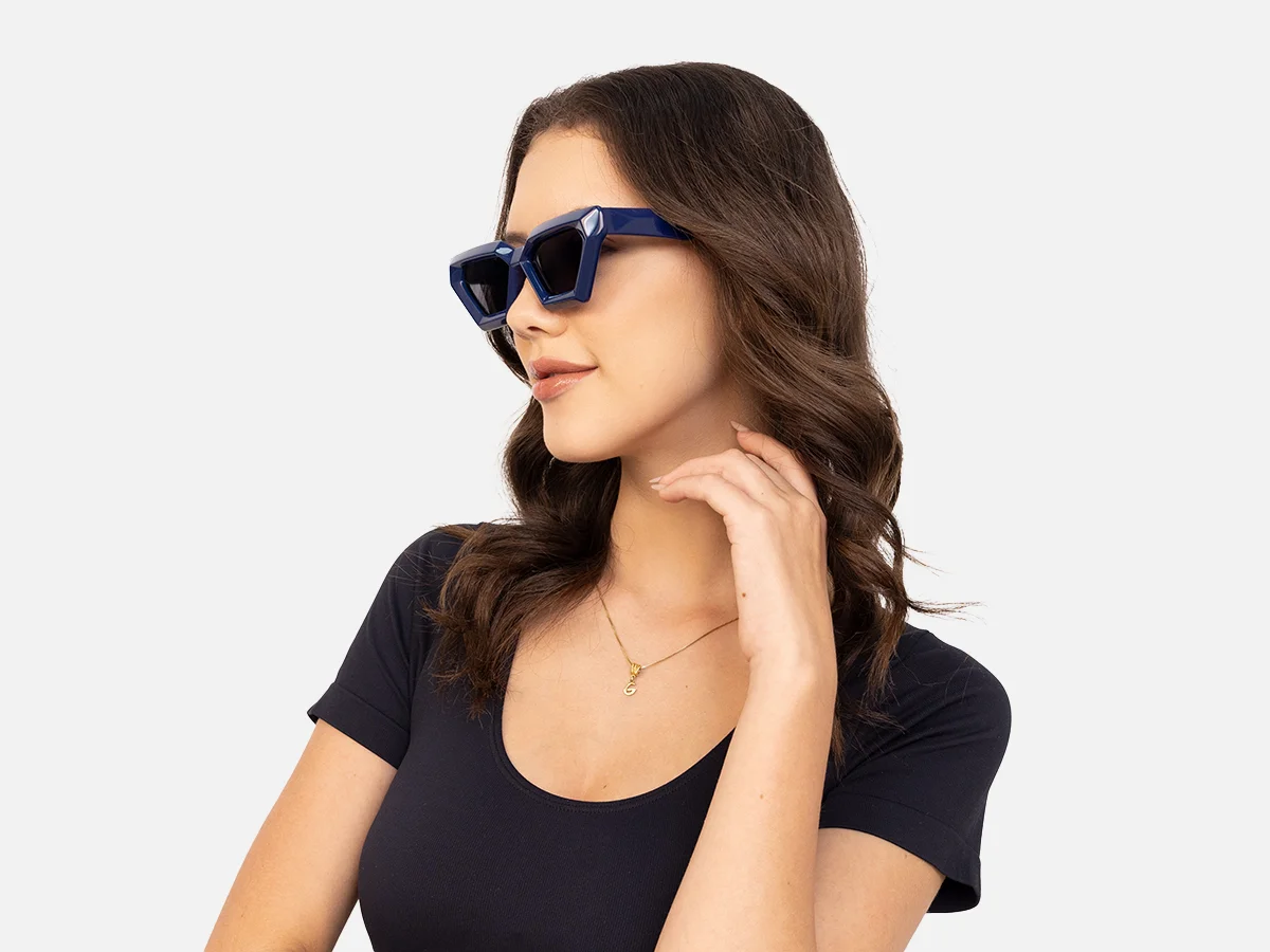 Blue Cateye Sunglasses-52