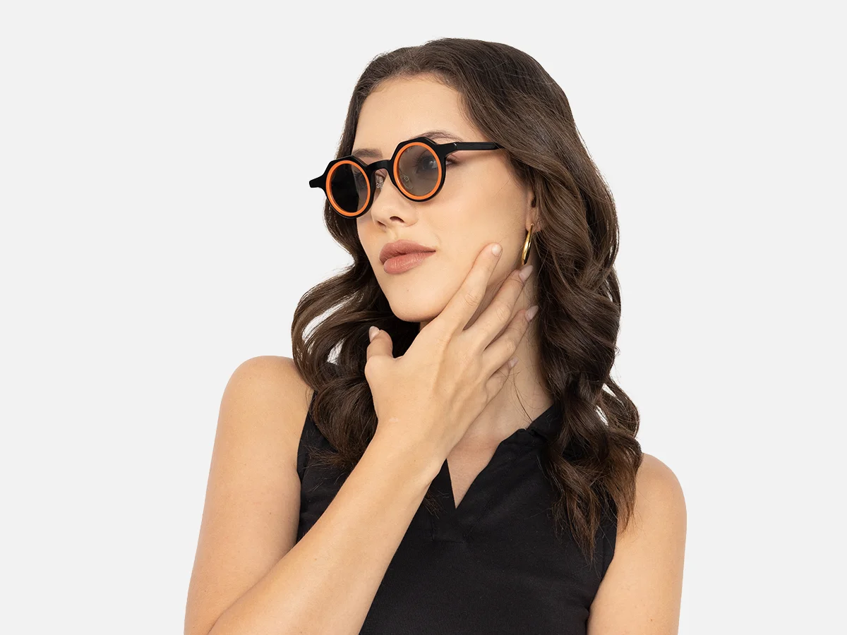 Black And Orange Sunglasses-52