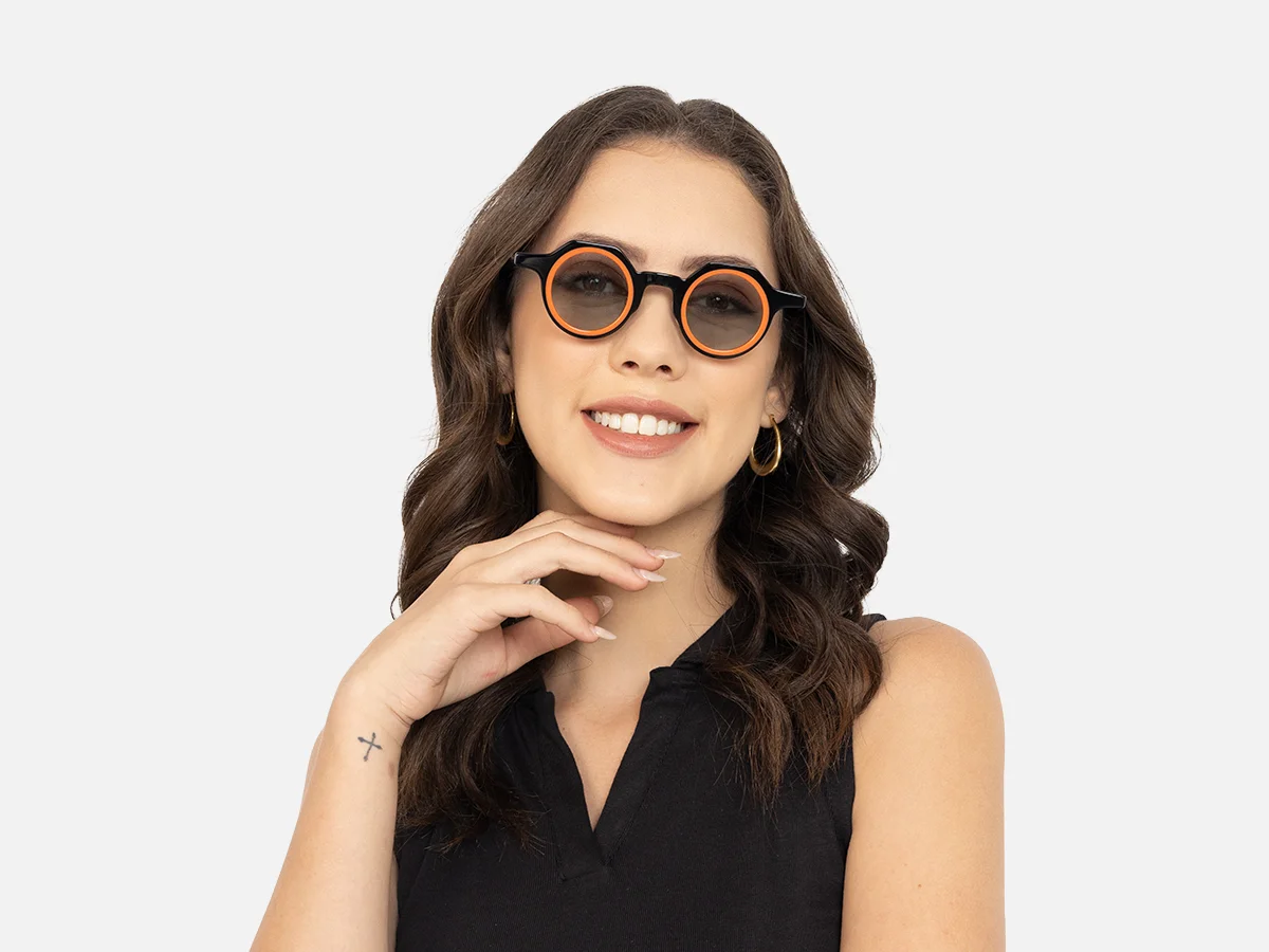 Black And Orange Sunglasses-54