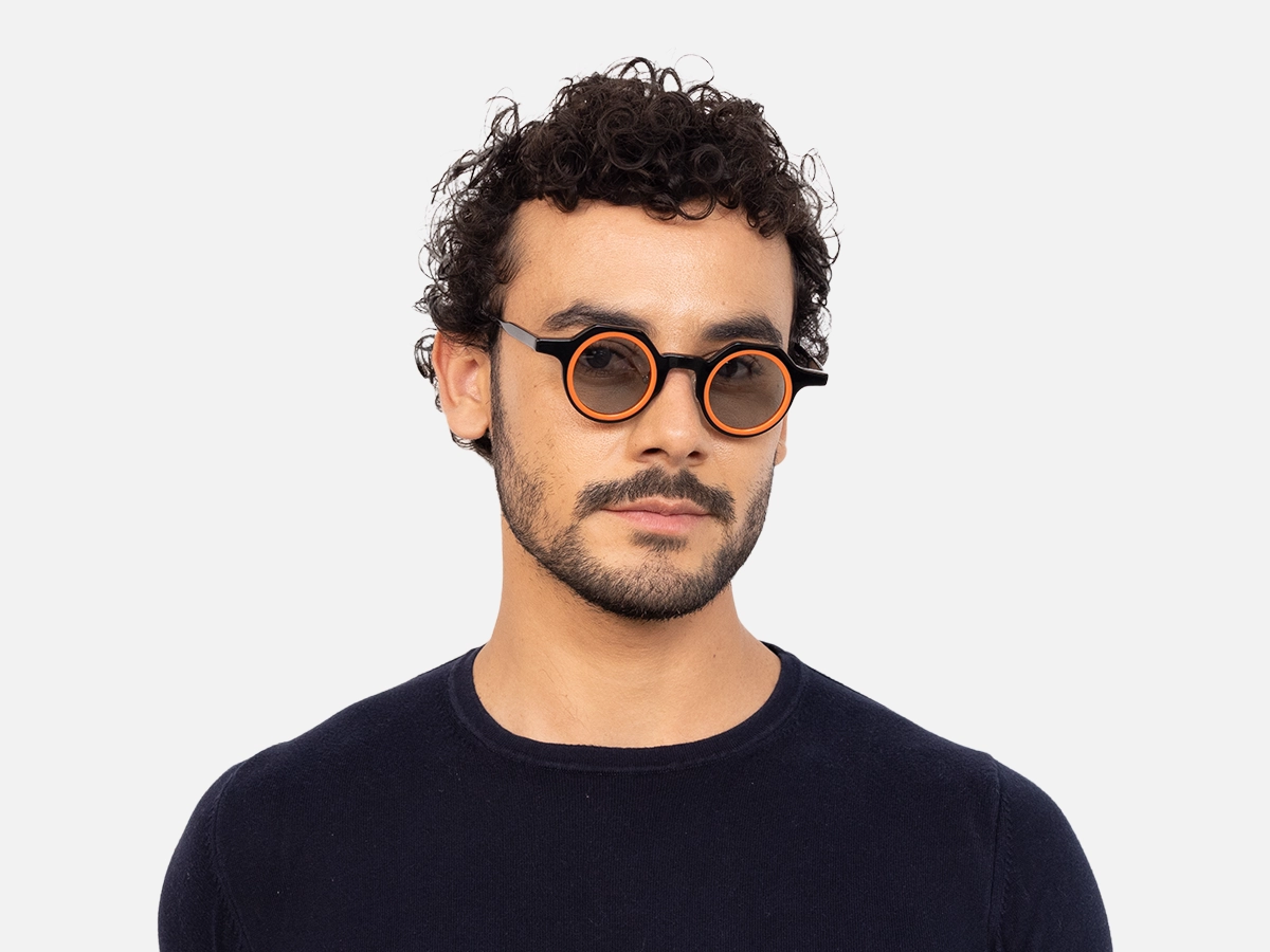 Black And Orange Sunglasses-43