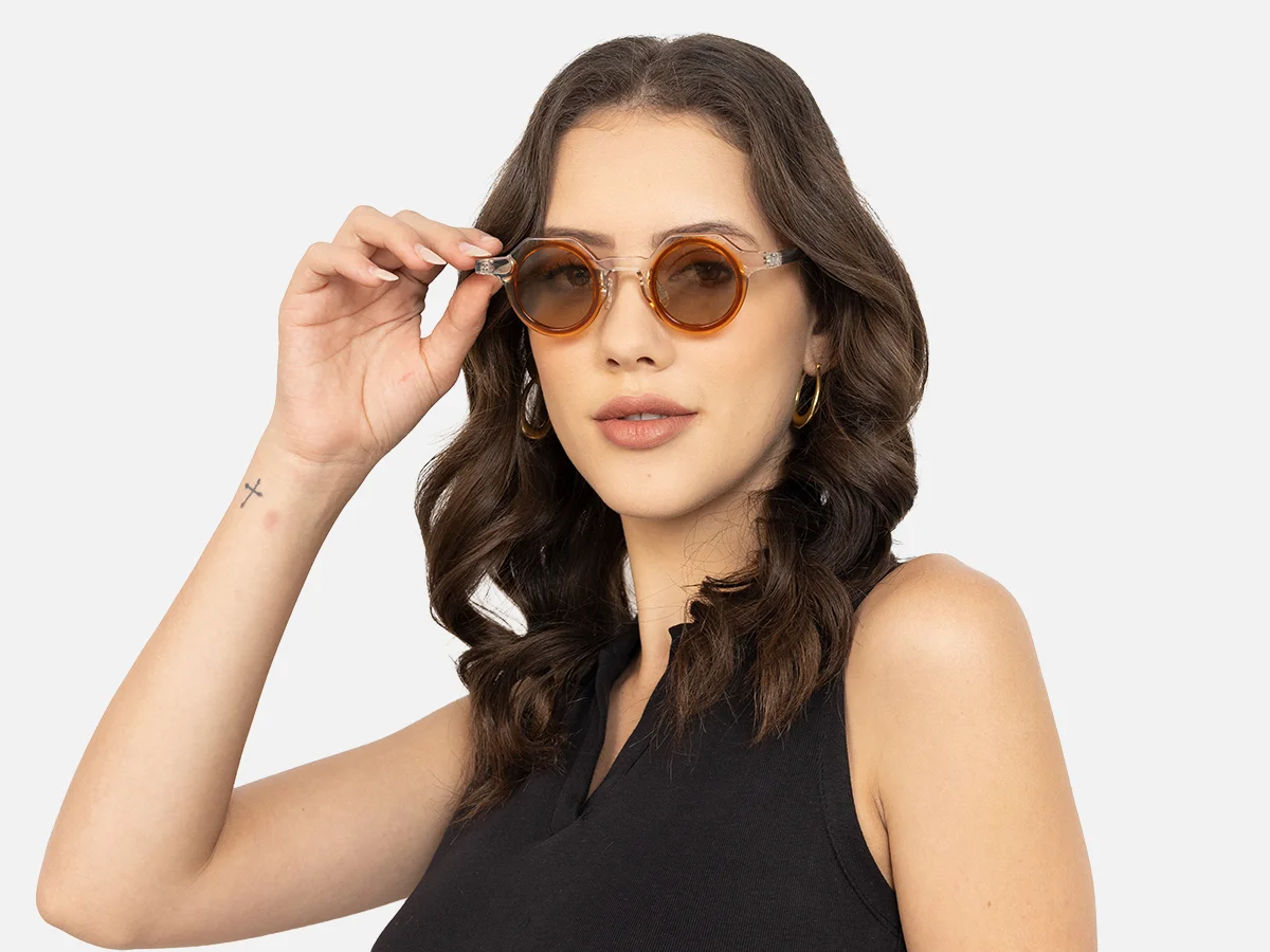 Clear Frame Designer Sunglasses-54