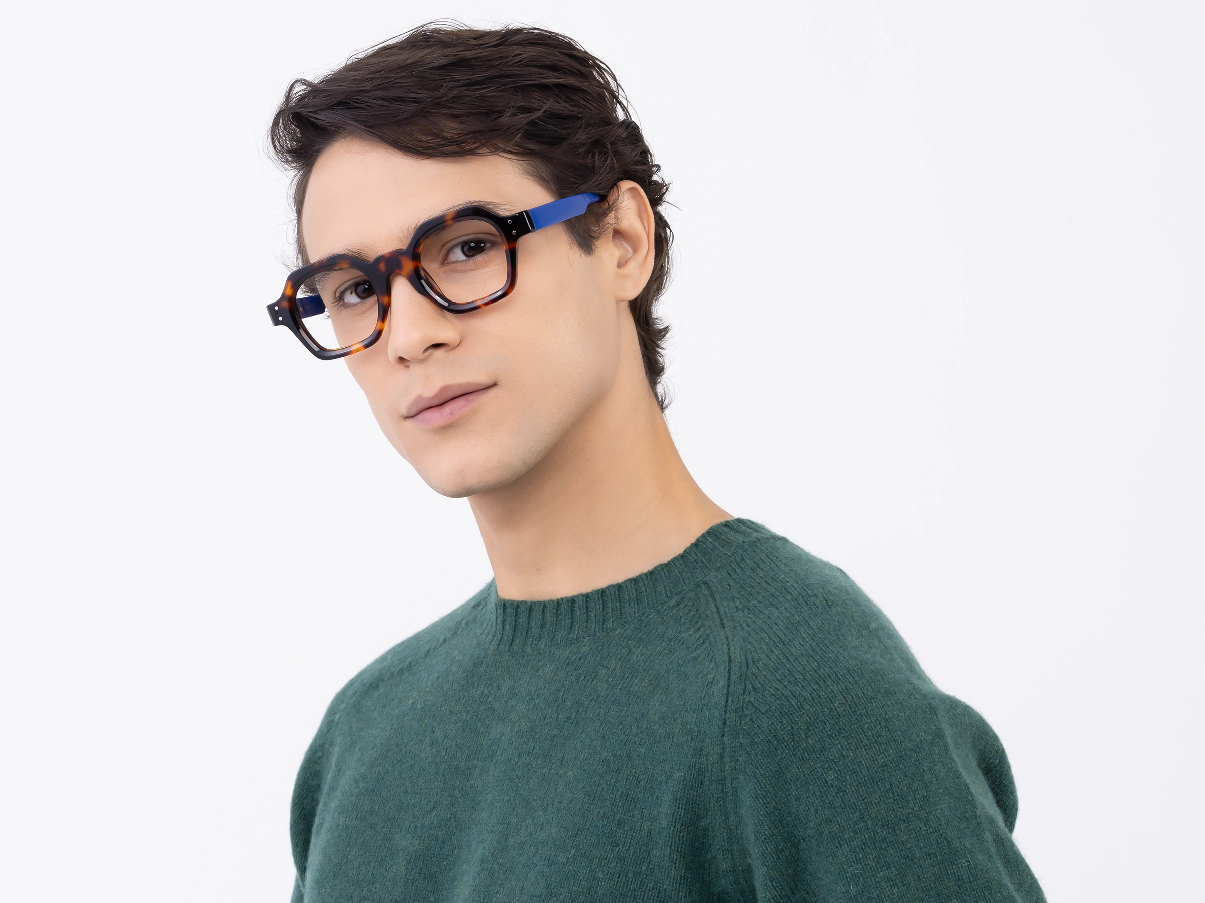 Blue Tortoise Shell Glasses