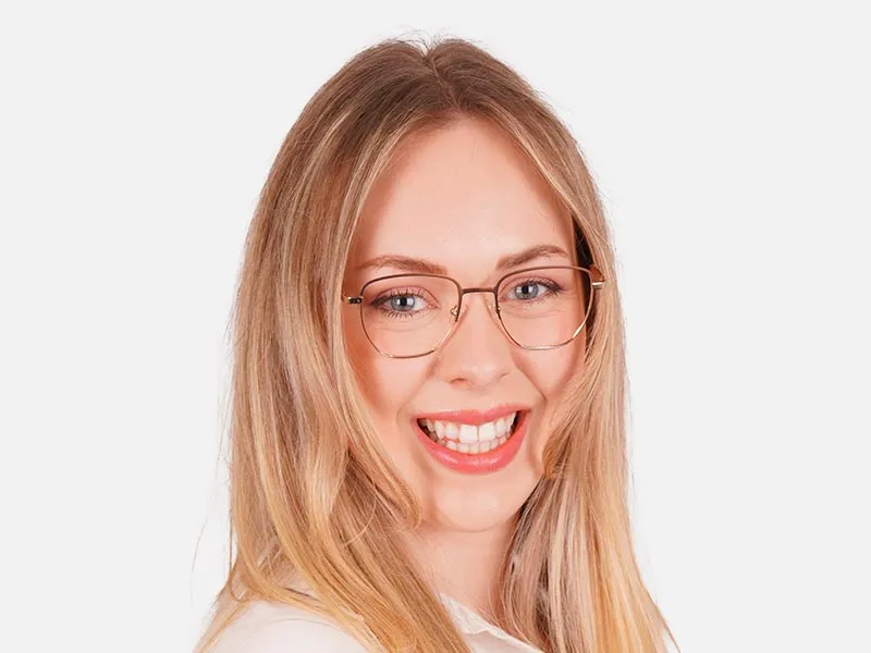Gold Metal Frame Glasses-2