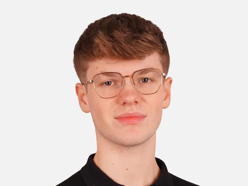 Gold Metal Frame Glasses-2