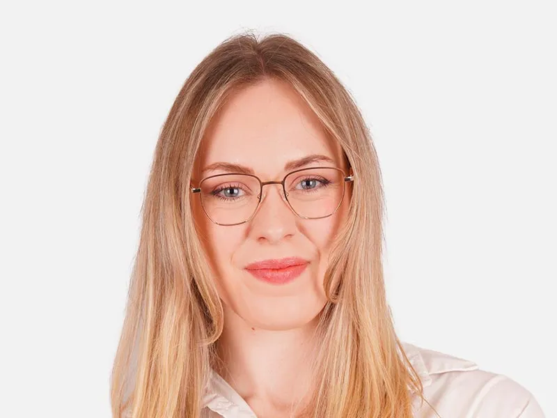 Gold Metal Frame Glasses-2