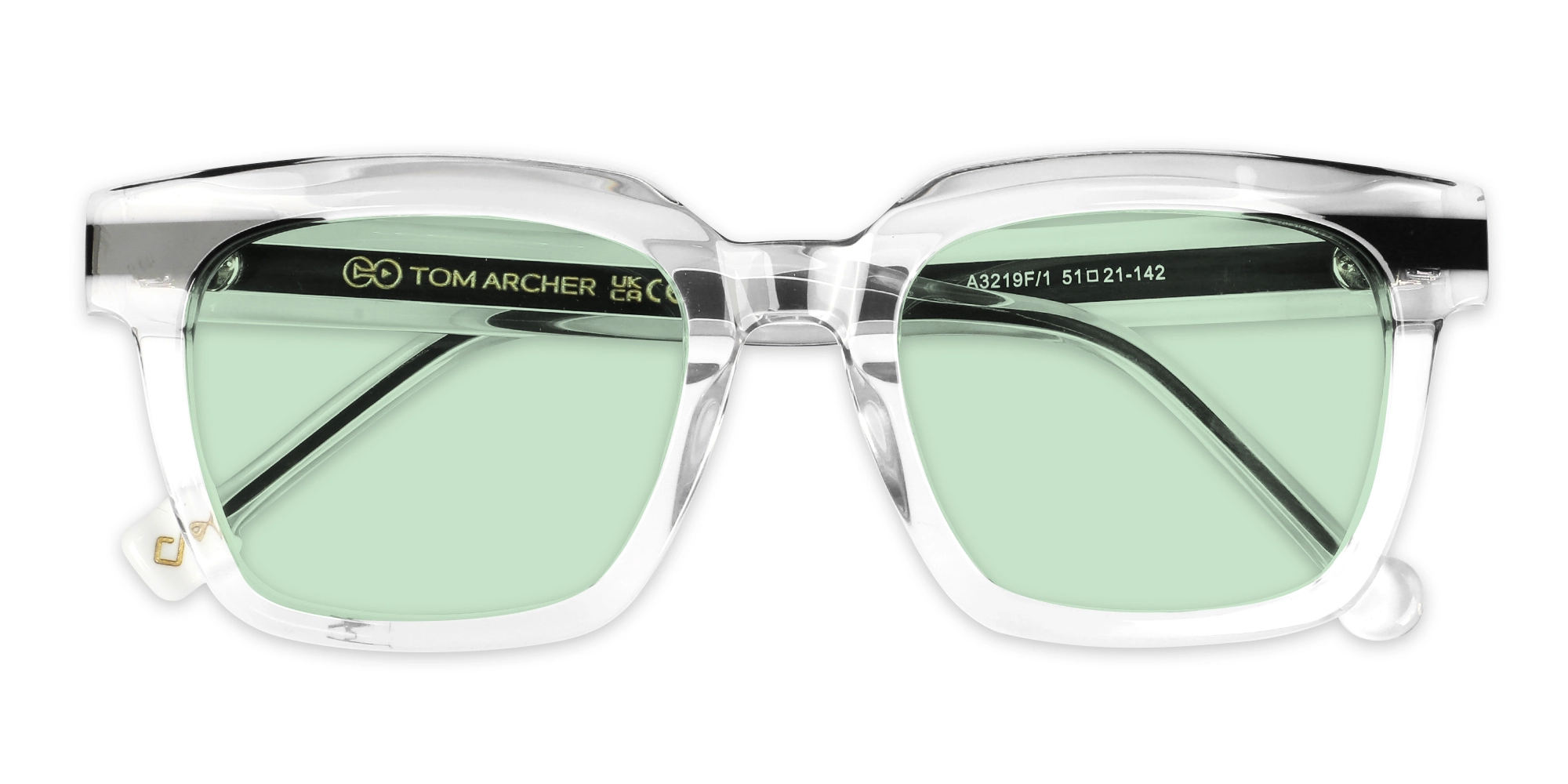 Green Solid Tinted Square Sunglasses-6