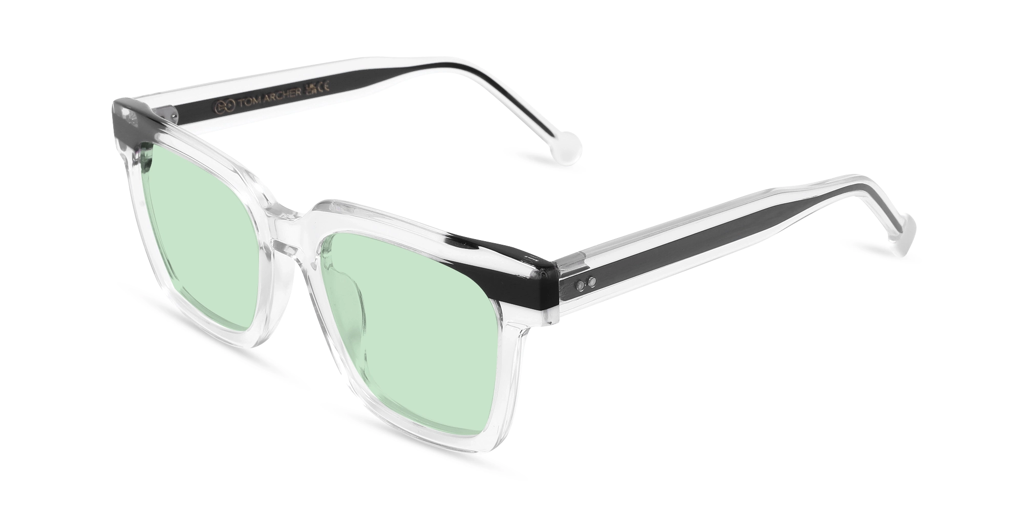 Green Solid Tinted Square Sunglasses-3 Green Solid Tinted Square Sunglasses-3