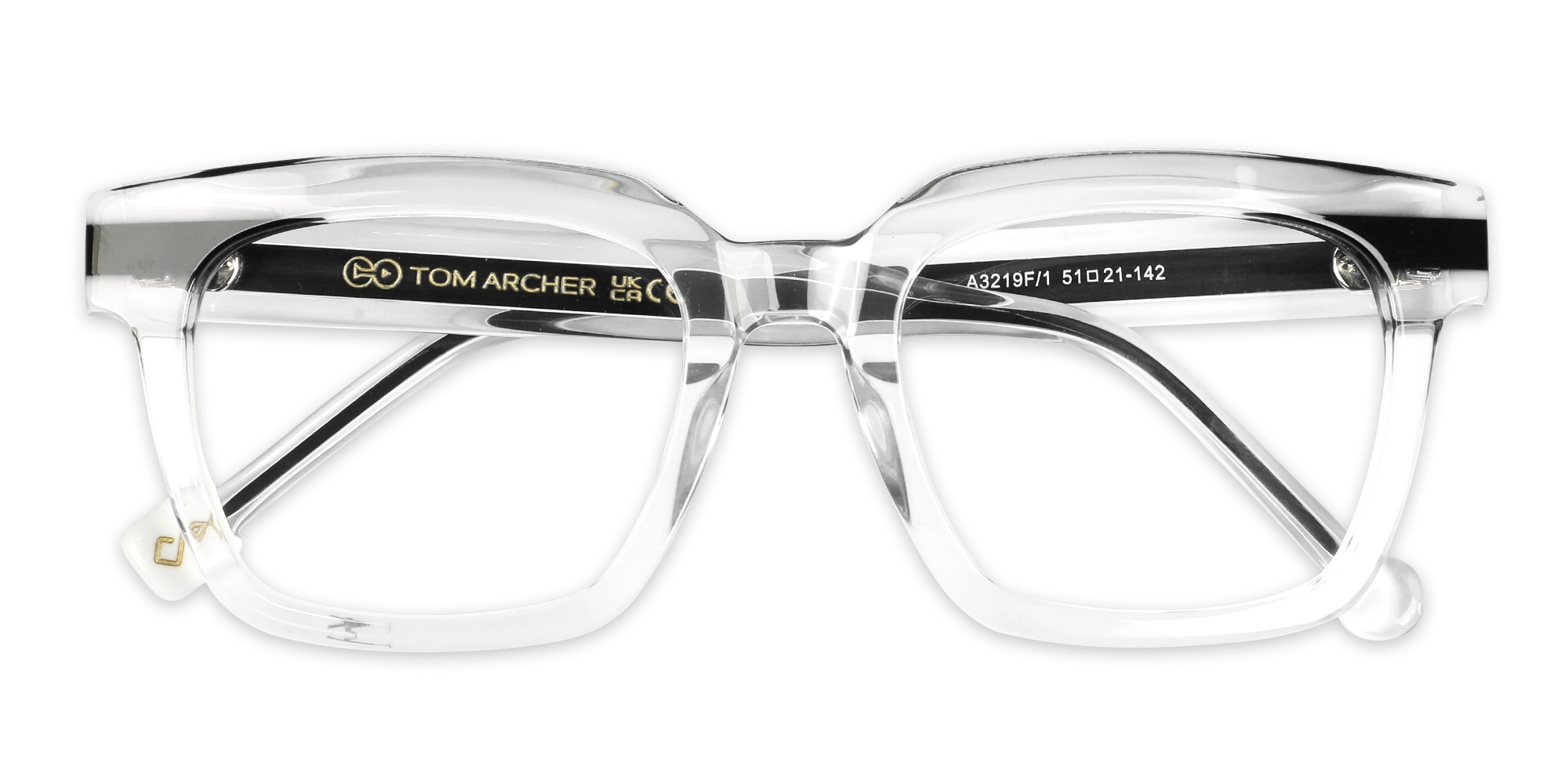 Crystal Black Square Glasses 5