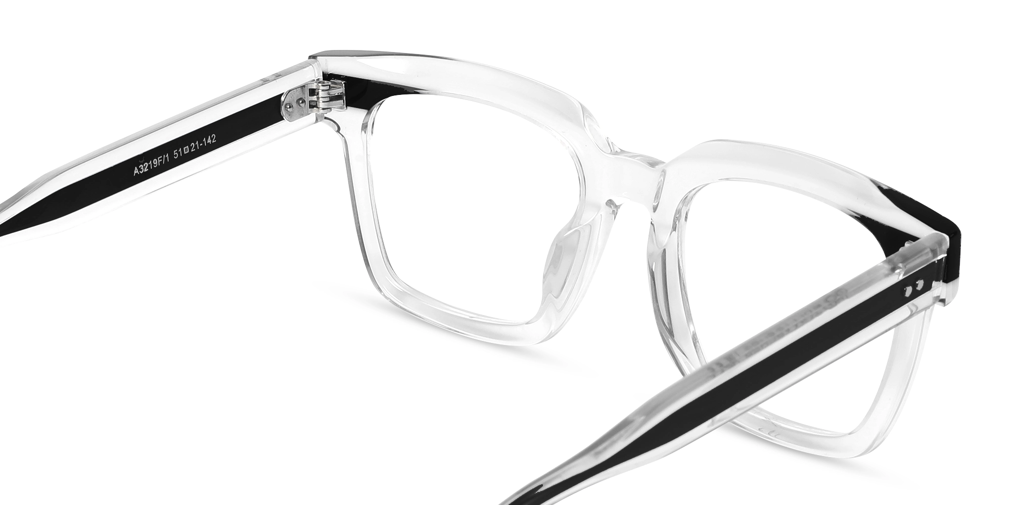 Crystal Black Square Glasses 4