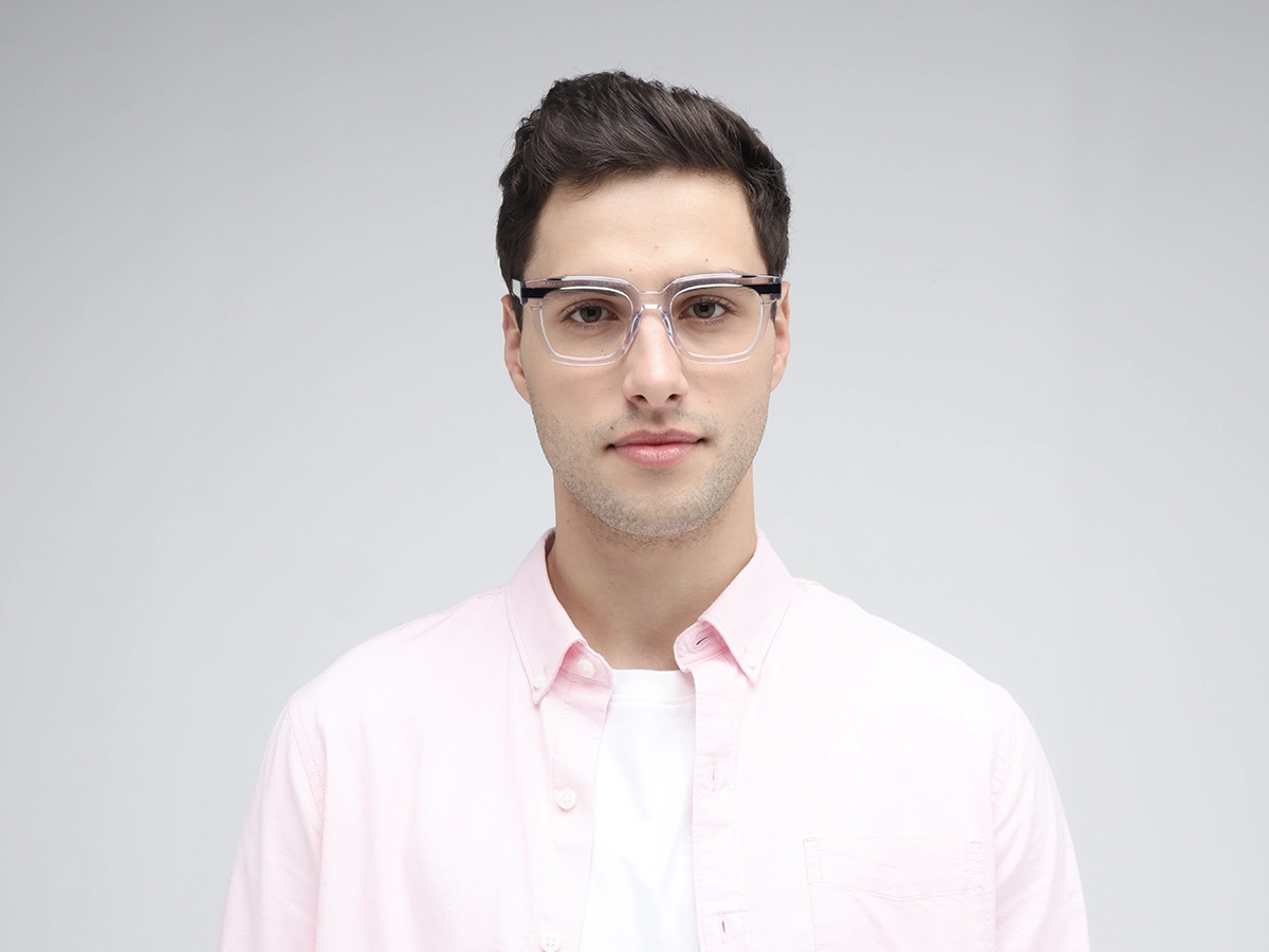 Crystal Black Square Glasses 41