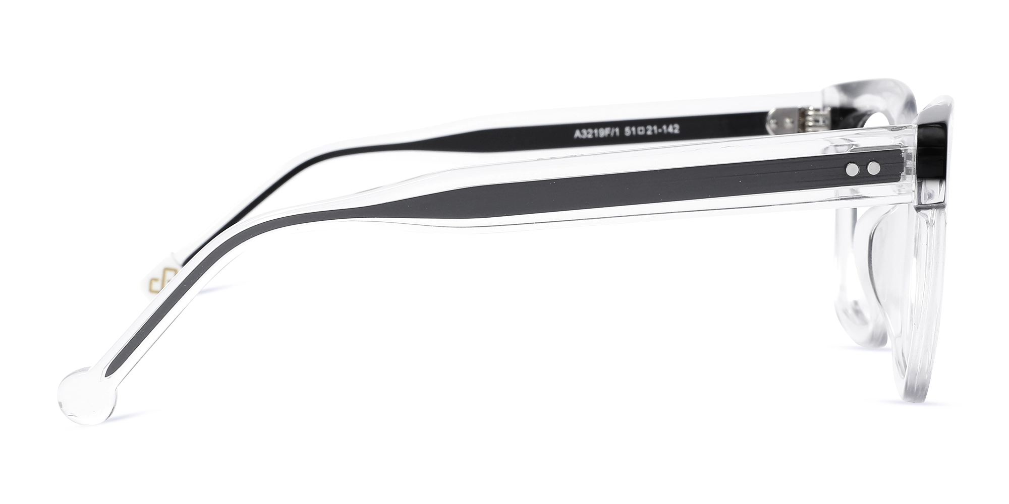 Crystal Black Square Glasses 3