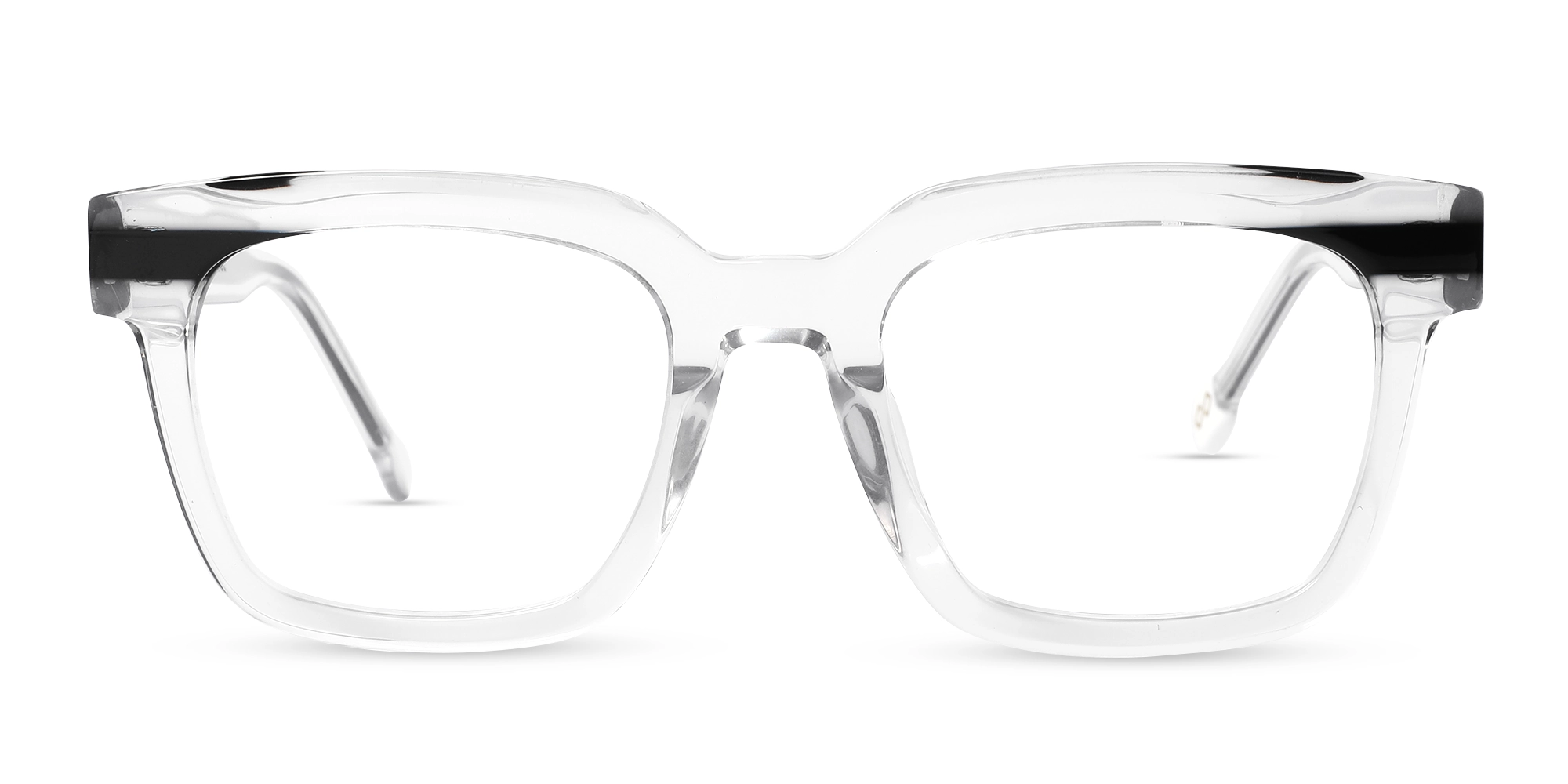 Crystal Black Square Glasses 1