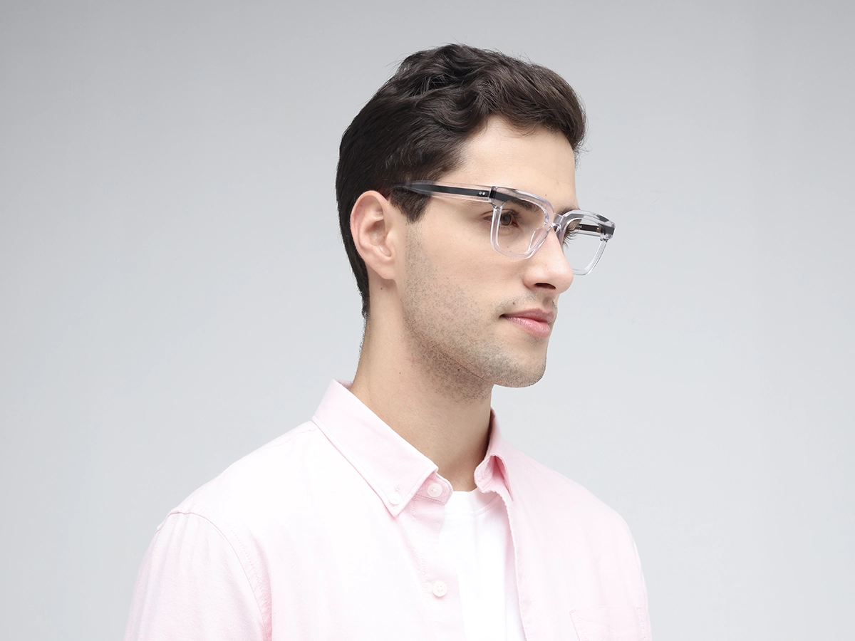 Crystal Black Square Glasses 43