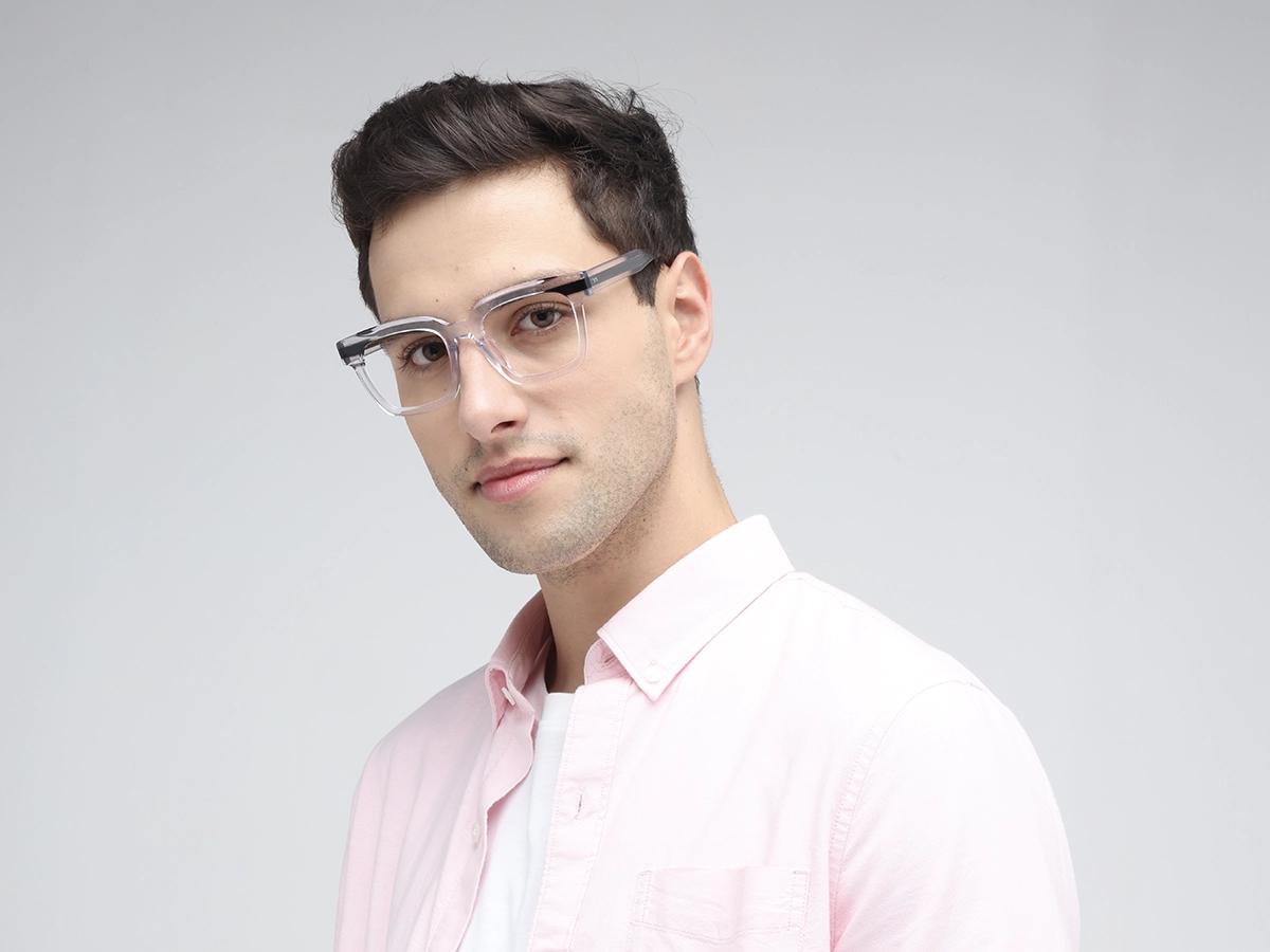Crystal Black Square Glasses 42