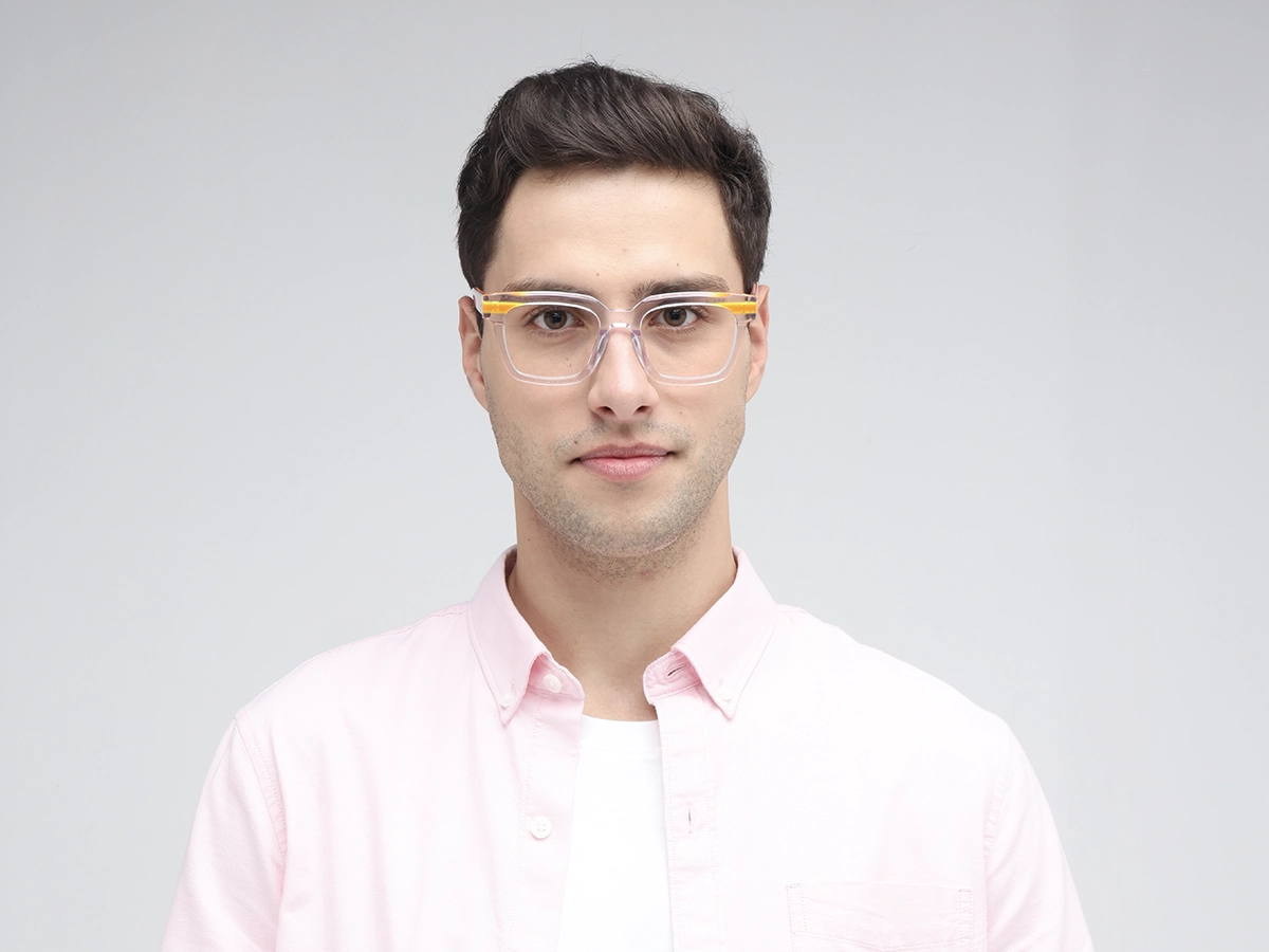 Clear Orange Unisex Glasses 41