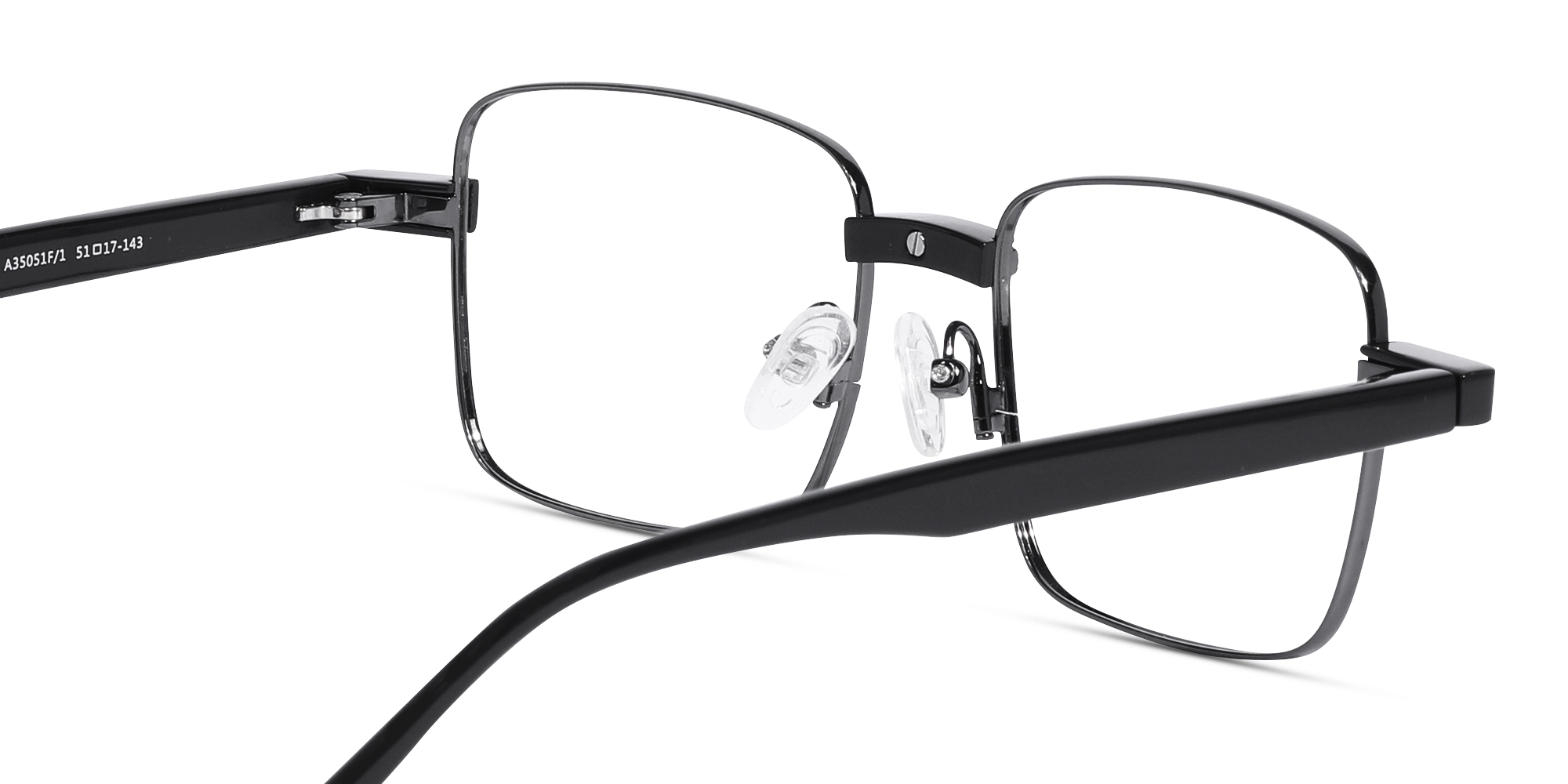 Gunmetal Square Full Rim Glasses-5