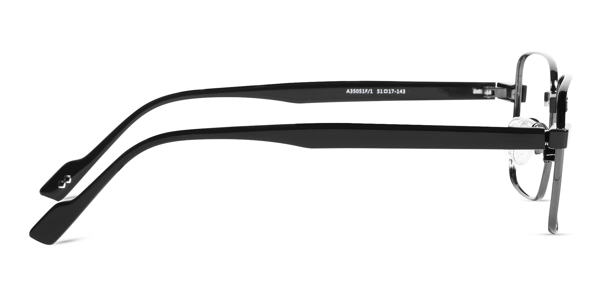 Gunmetal Square Full Rim Glasses-4