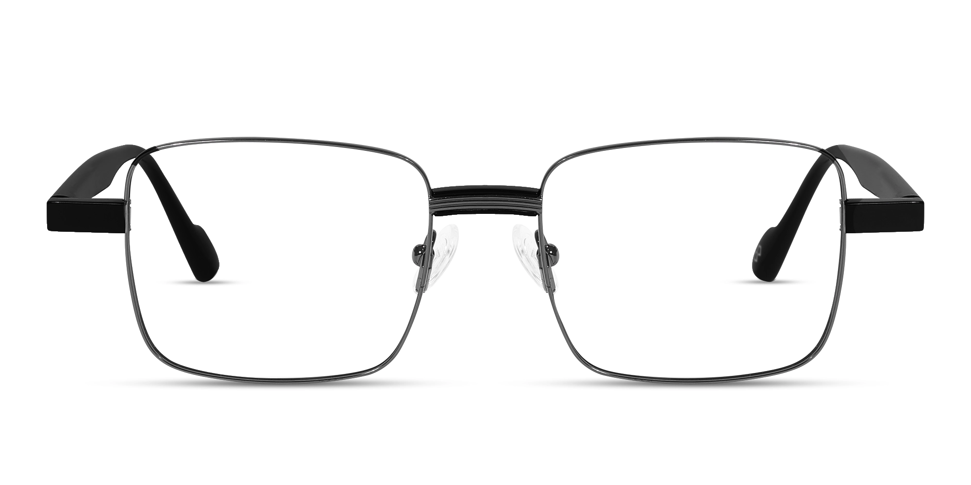 Gunmetal Square Full Rim Glasses-1