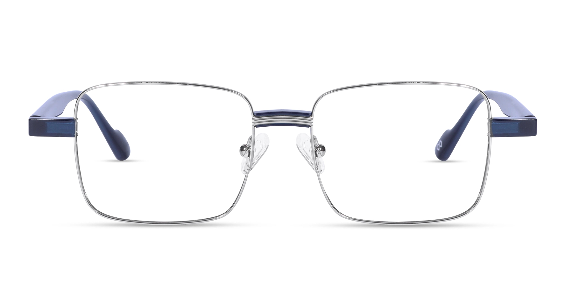 Silver Square Full Rim Glasses With Nose Pad-1