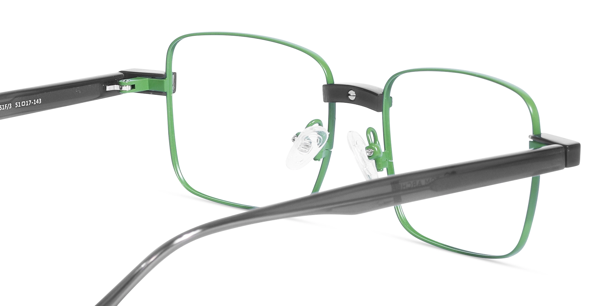 Fern Green Square Eyeglasses For Men & Women-5