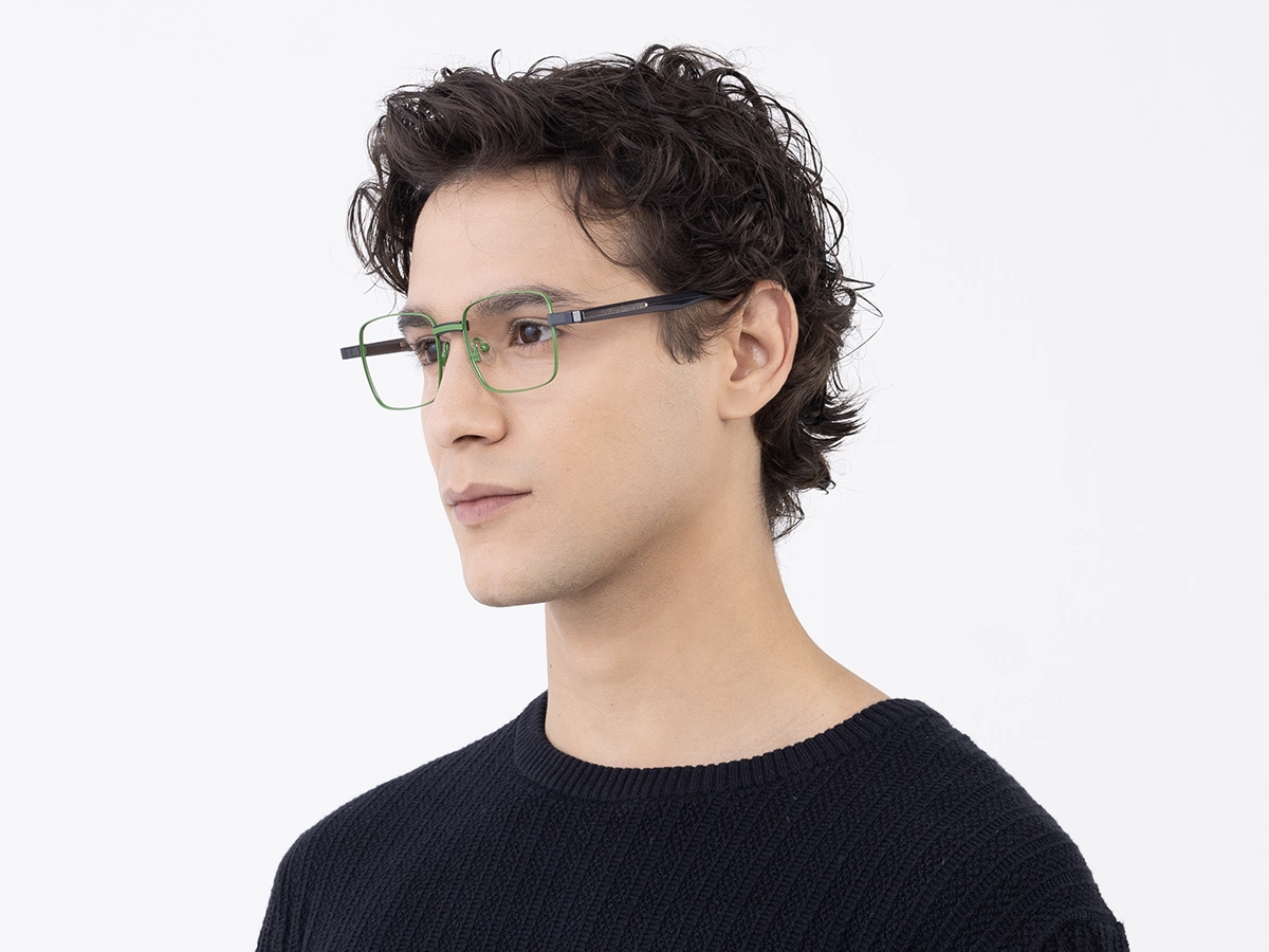 Fern Green Square Eyeglasses For Men & Women 42