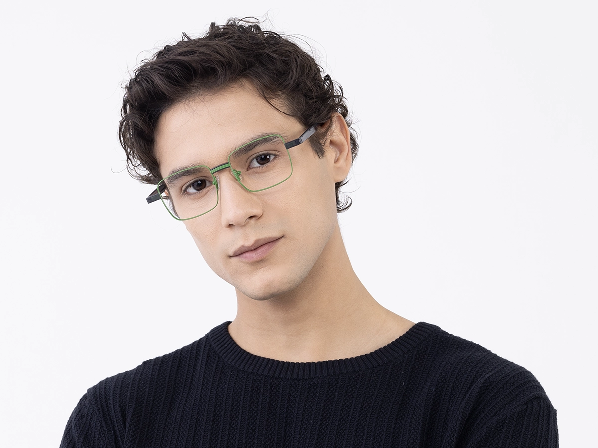 Fern Green Square Eyeglasses For Men & Women 41