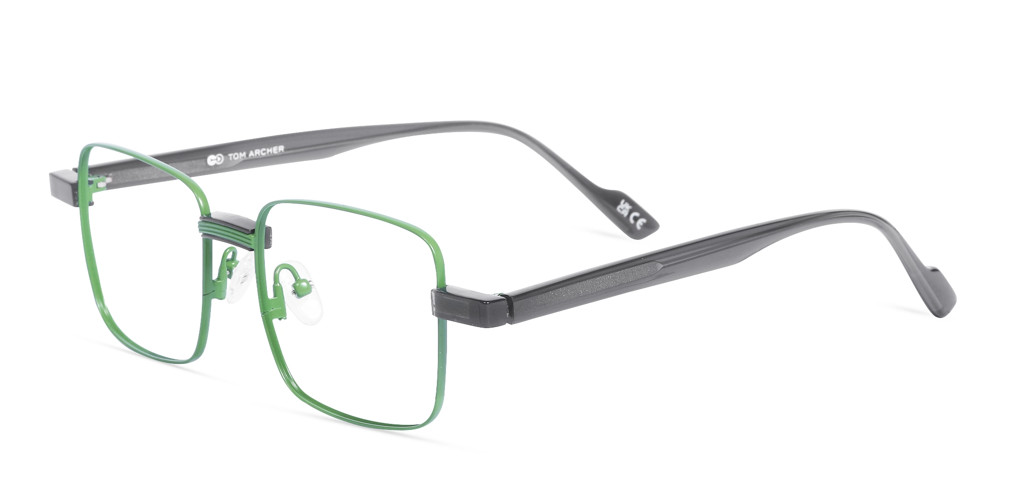 Fern Green Square Eyeglasses For Men & Women-3
