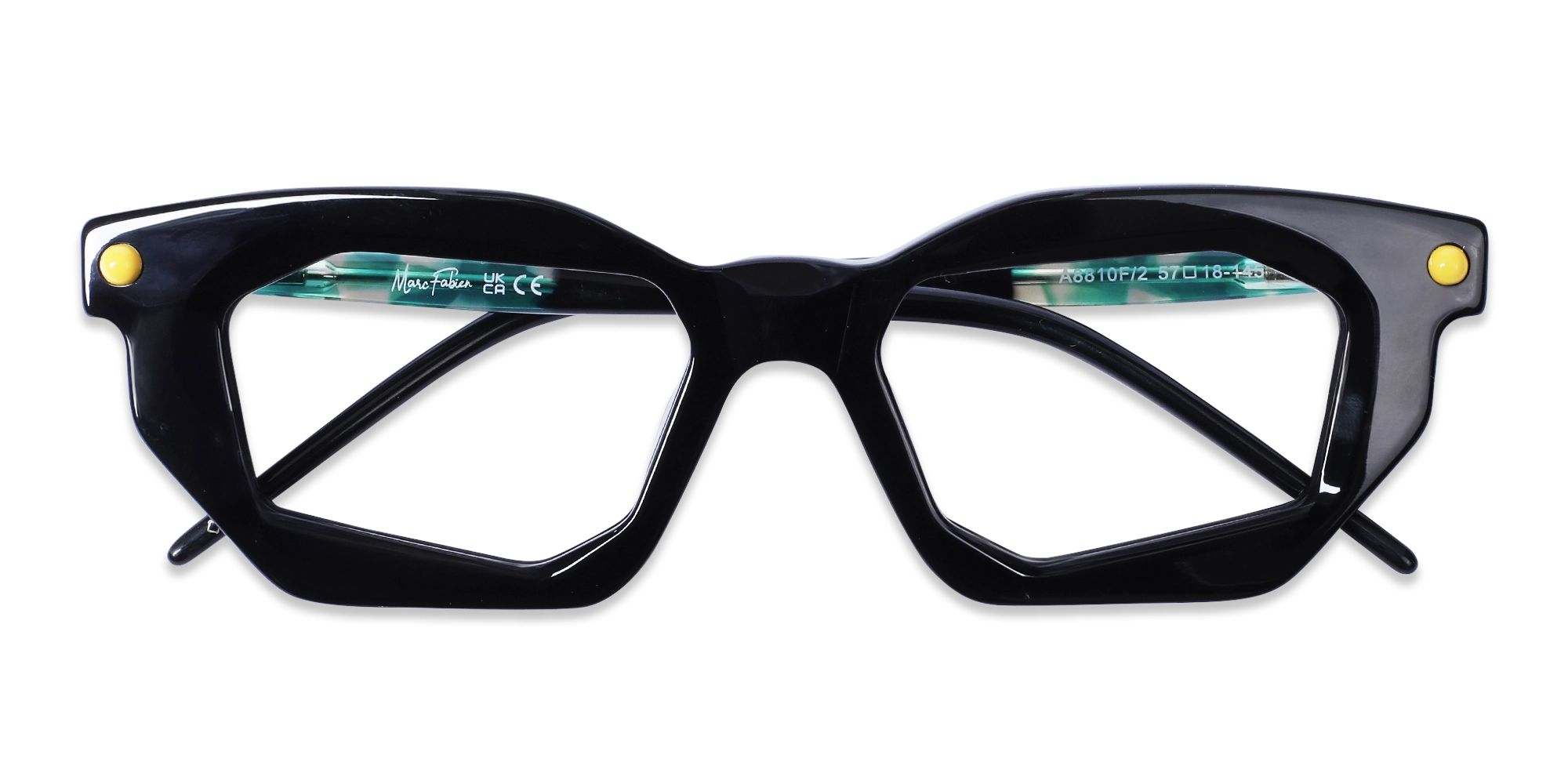Black Rectangle Cat Eye Glasses 6