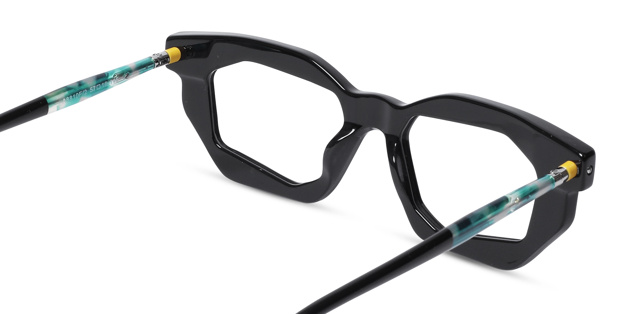 Black Rectangle Cat Eye Glasses 5