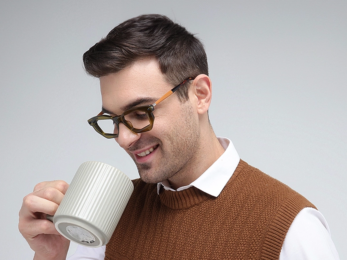 Crystal Olive Green Spectacle Frames 43
