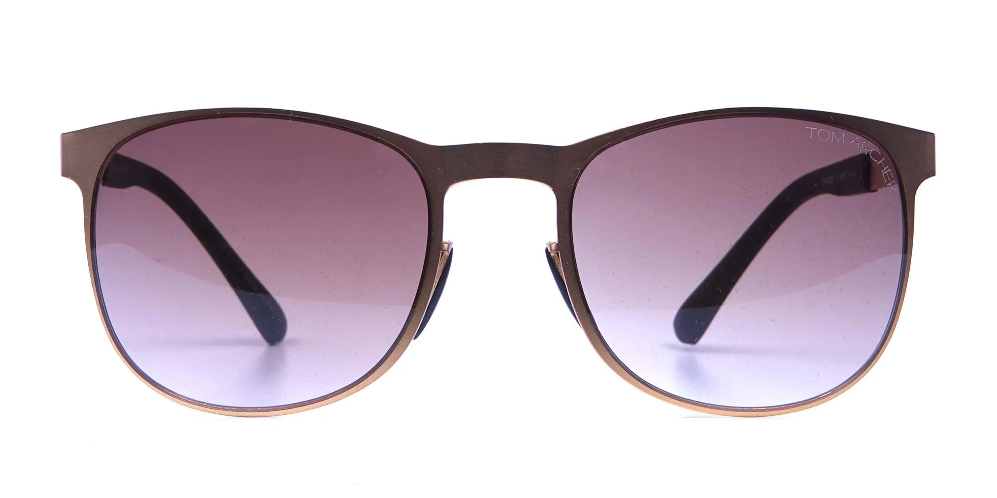 TARC111/GD - Gold Sunglasses in Circular Frame with Brown Lenses