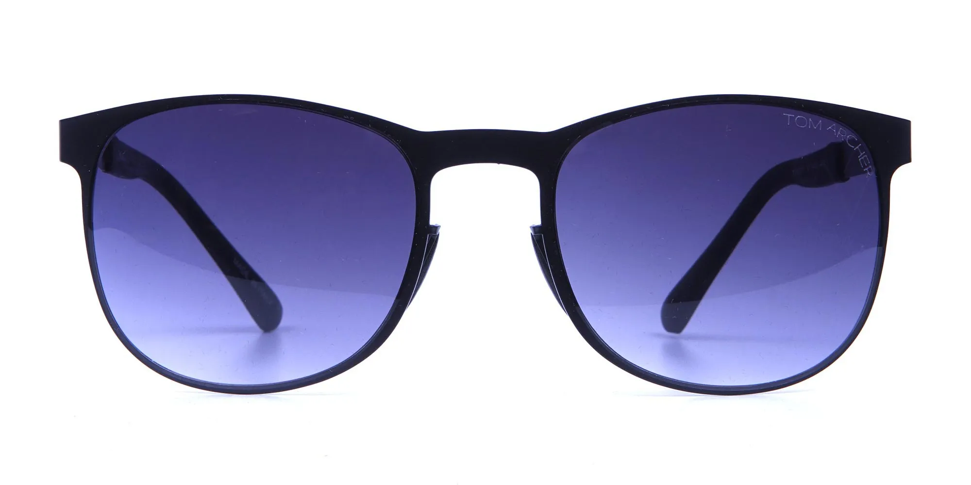 TARC111/BL - Black Circle Sunglasses with Grey Lenses