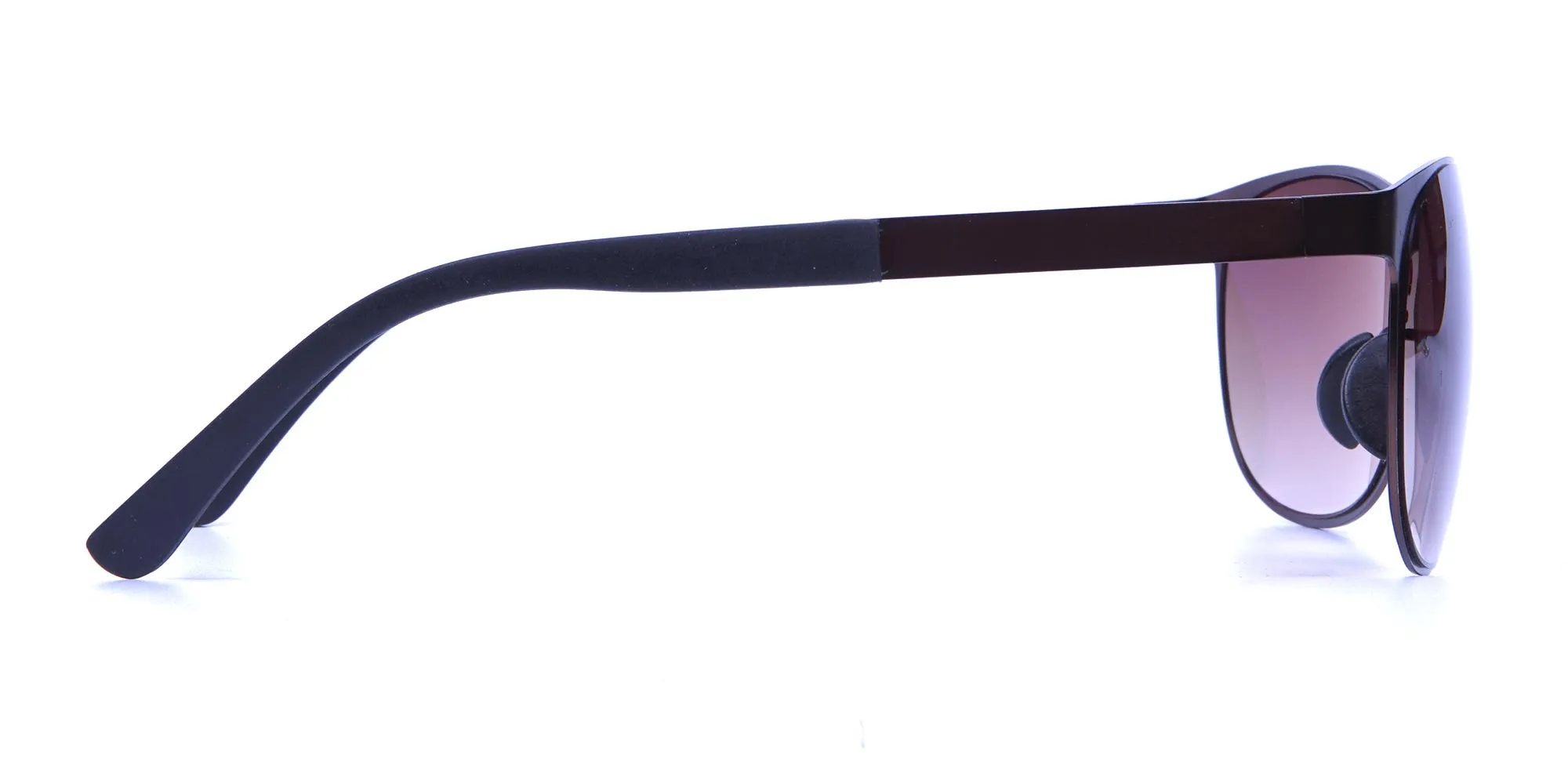 Brown and bronze sunglasses in Round Metal Frame-2