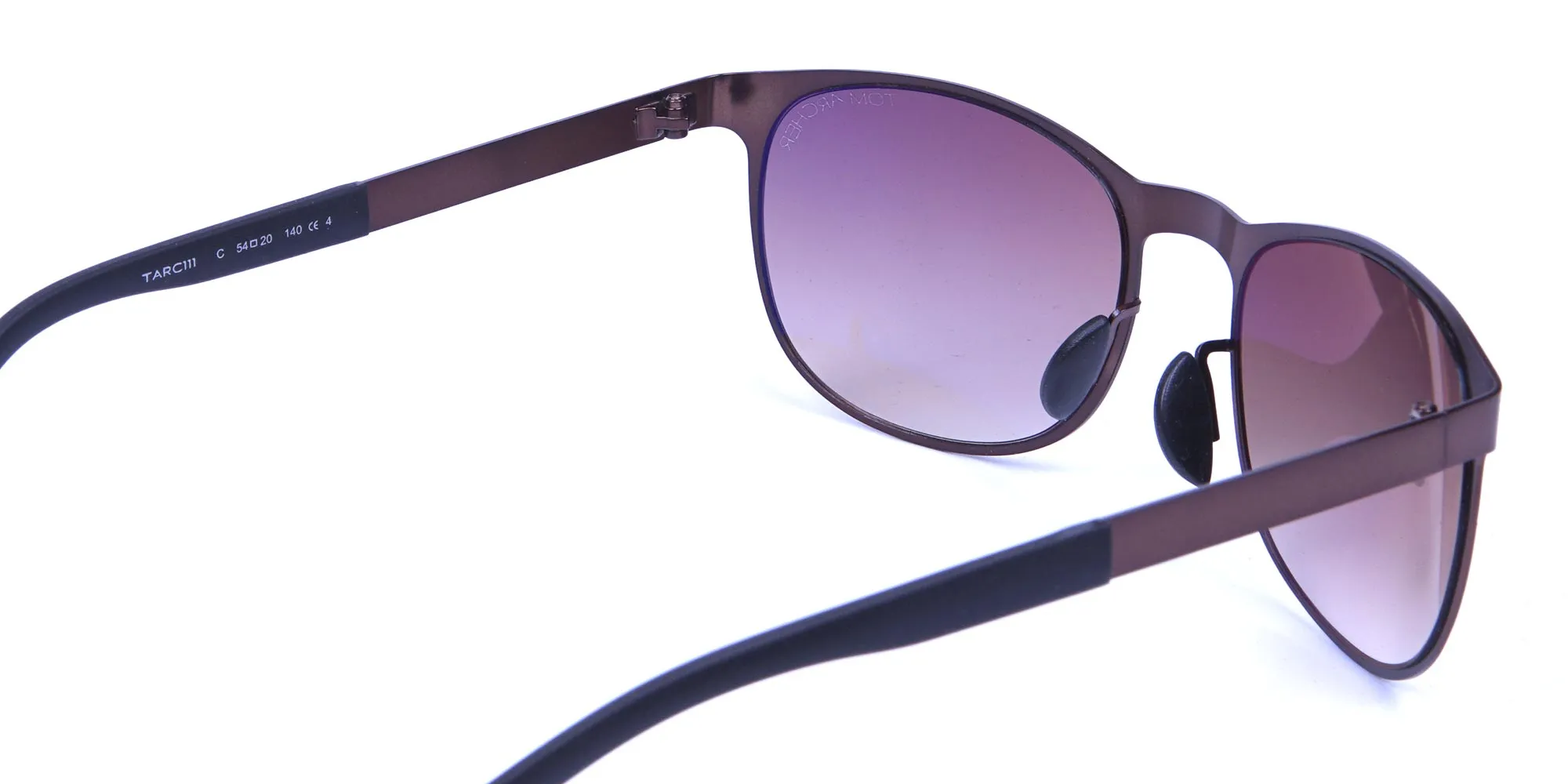 Brown and bronze sunglasses in Round Metal Frame-2
