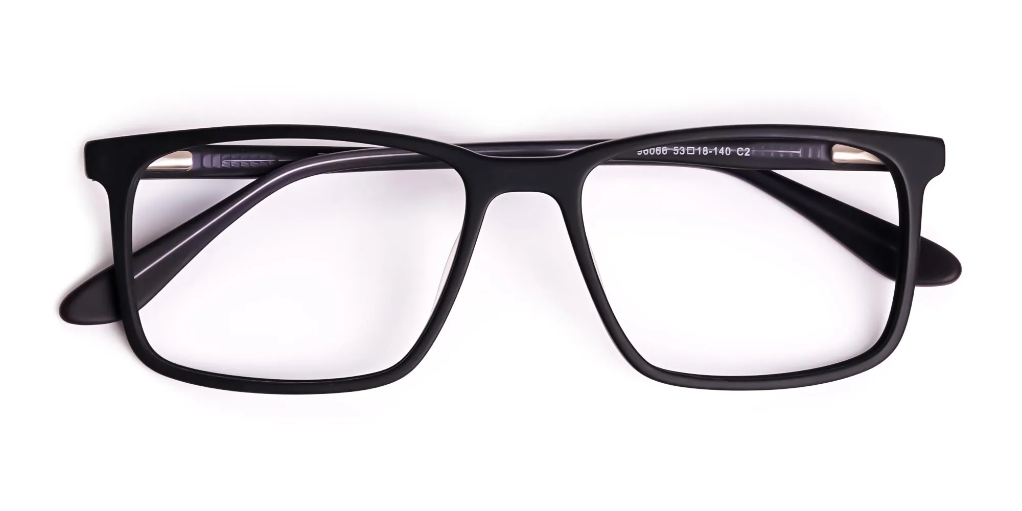 classic matte black full rim rectangular glasses frames-2