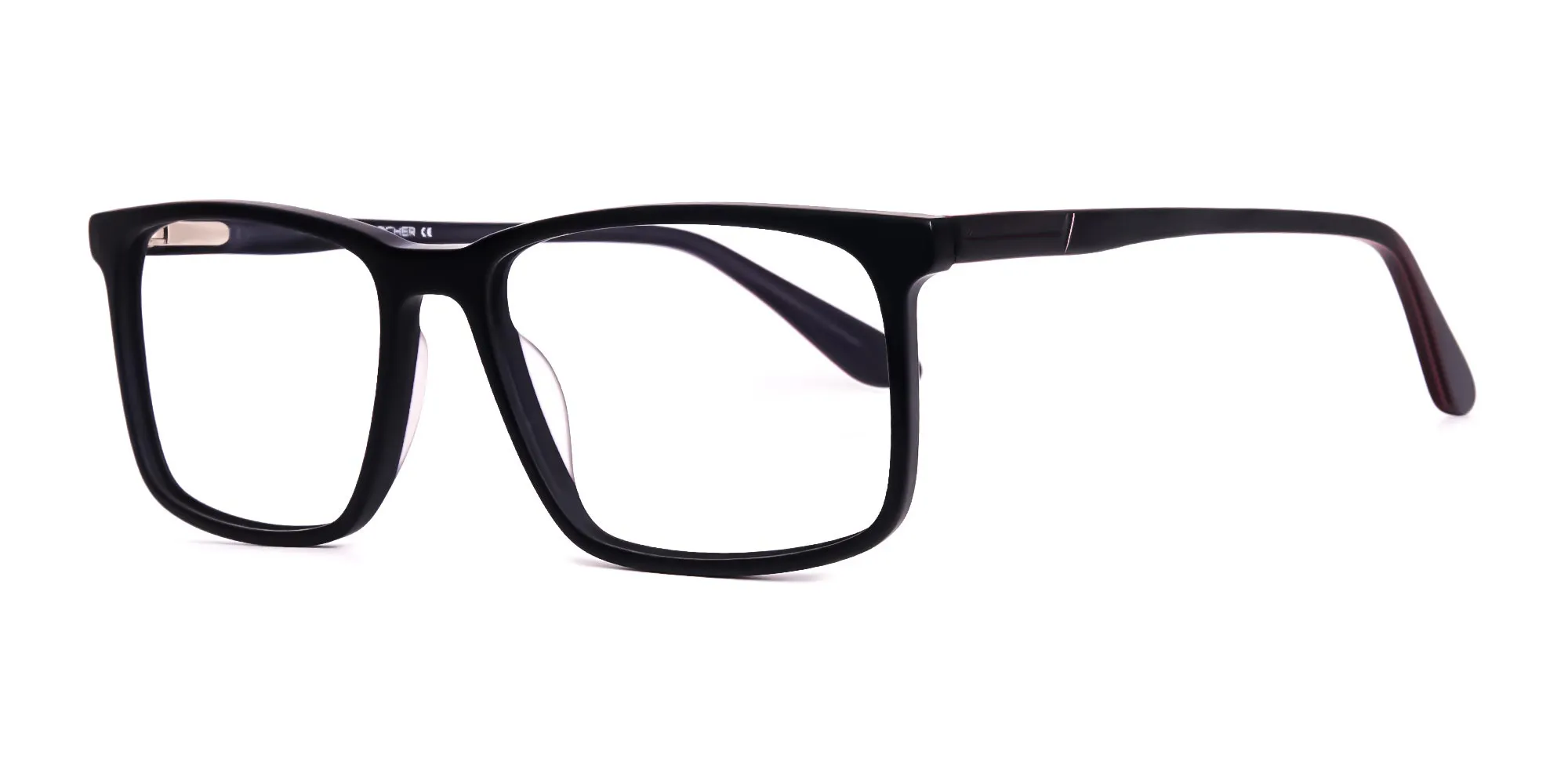 classic matte black full rim rectangular glasses frames-2