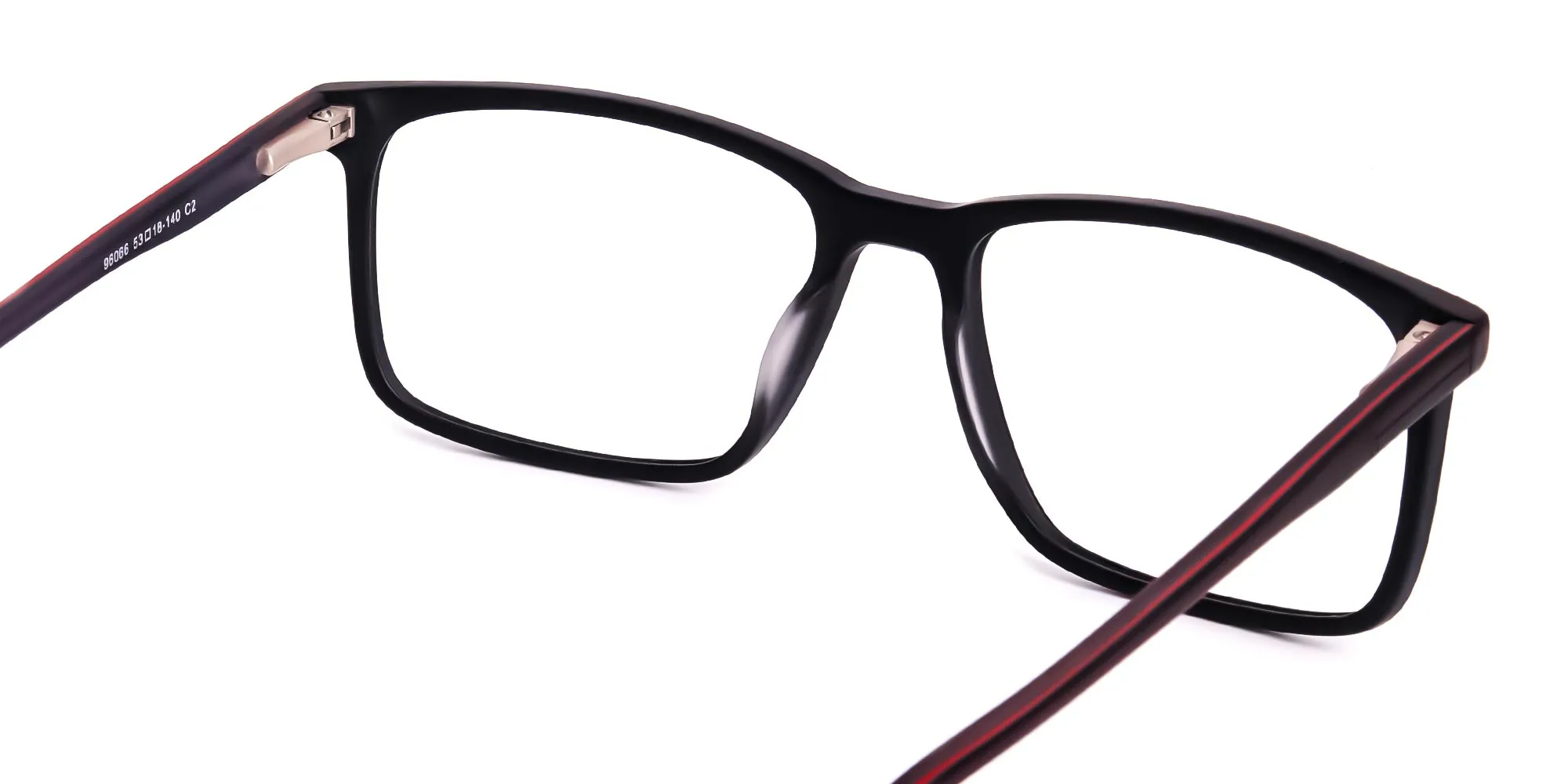 classic matte black full rim rectangular glasses frames-2