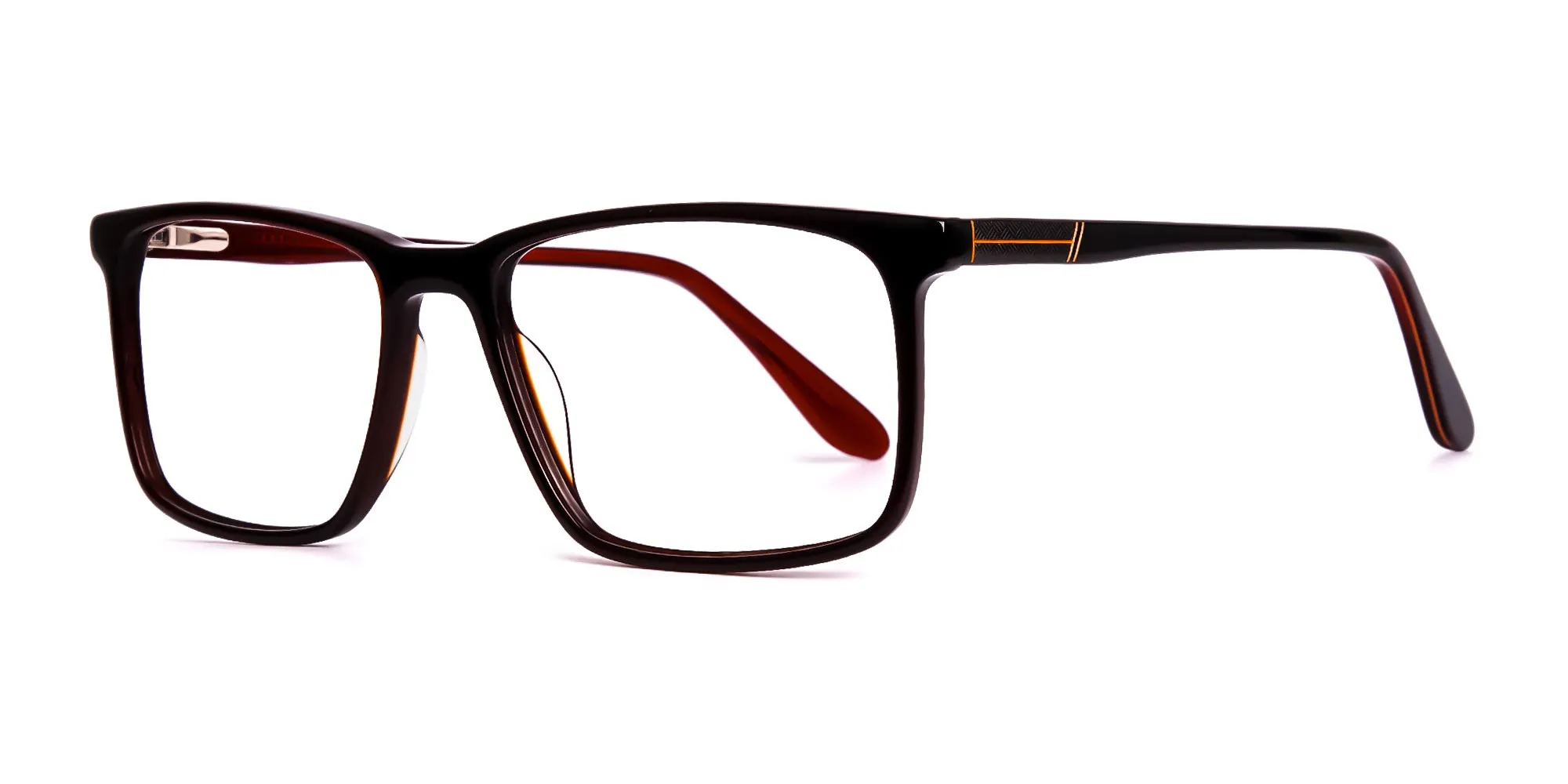 designer dark brown full rim rectangular glasses frames-2